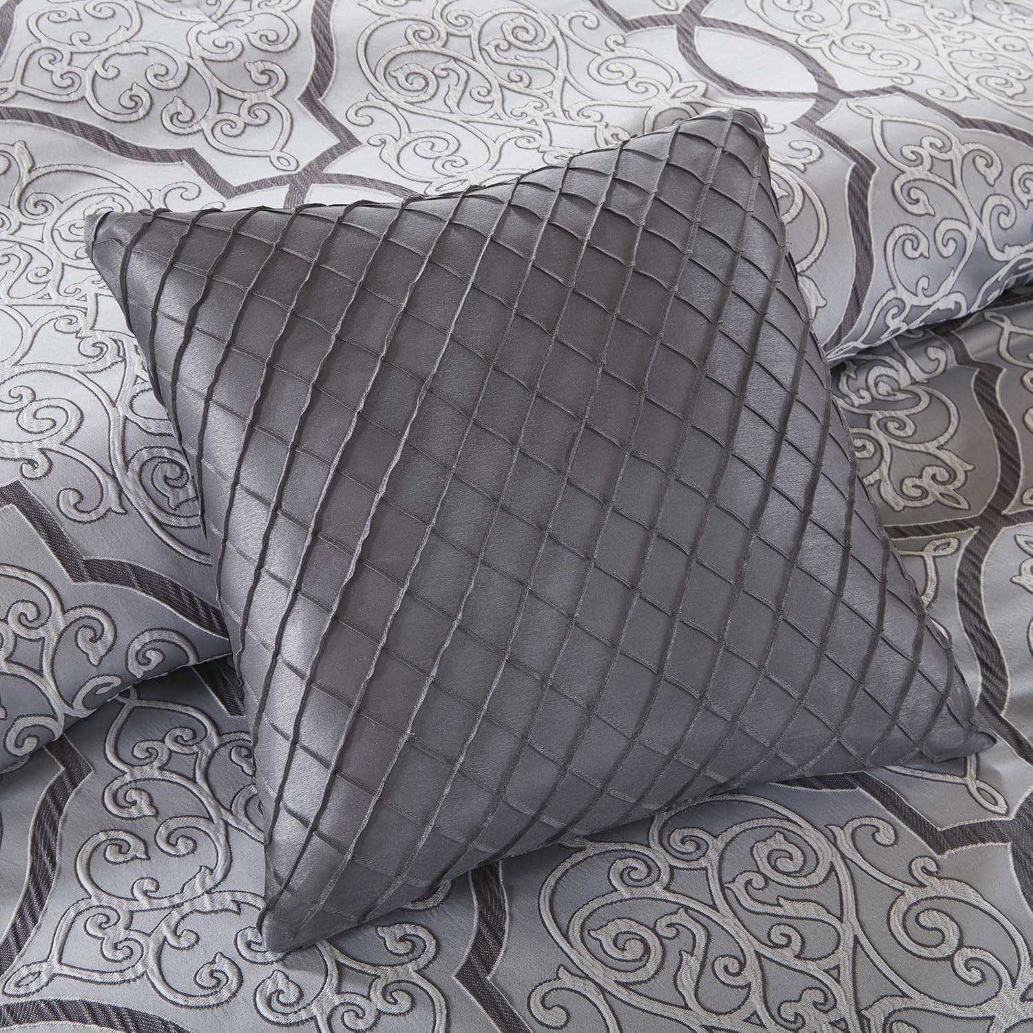 Madison Park – Cómodo edredón de cama en una bolsa, diseño tradicional de jacquard de lujo para todas las estaciones con juego de sábanas completo,