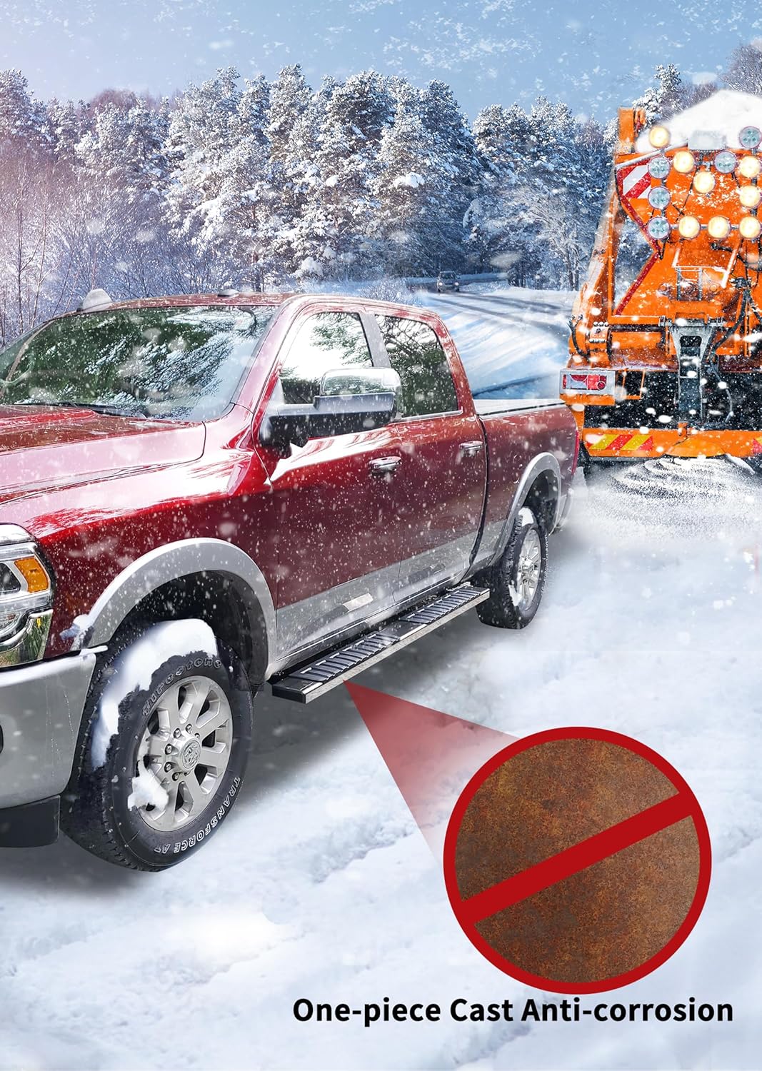 YITAMOTOR Estribos de 6 pulgadas compatibles con Ford F-250 F-350 Crew Cab 1999-2016, barras Nerf escalones laterales (acero inoxidable plateado)