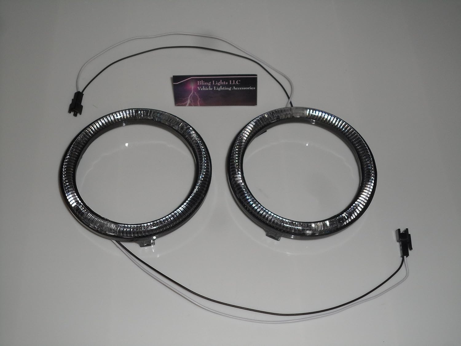 Compatible con 2 aros delanteros LED con halo para faros delanteros de ojo de ángel para Honda TRX400EX 1999-2004