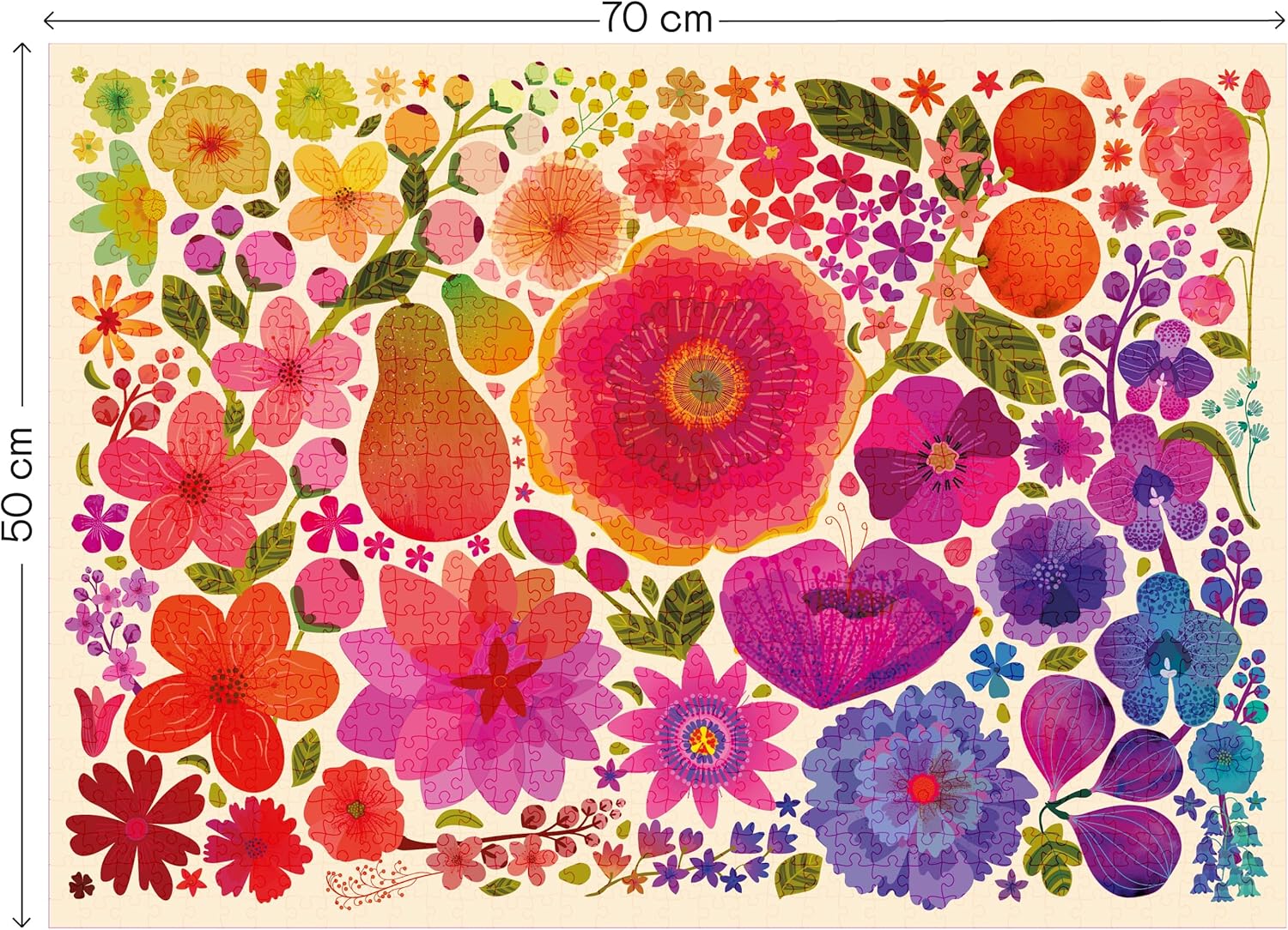 Elena Essex Rompecabezas de 1000 piezas para adultos, flores en flor, rompecabezas para adultos, de 1000 piezas, coloridos rompecabezas florales con
