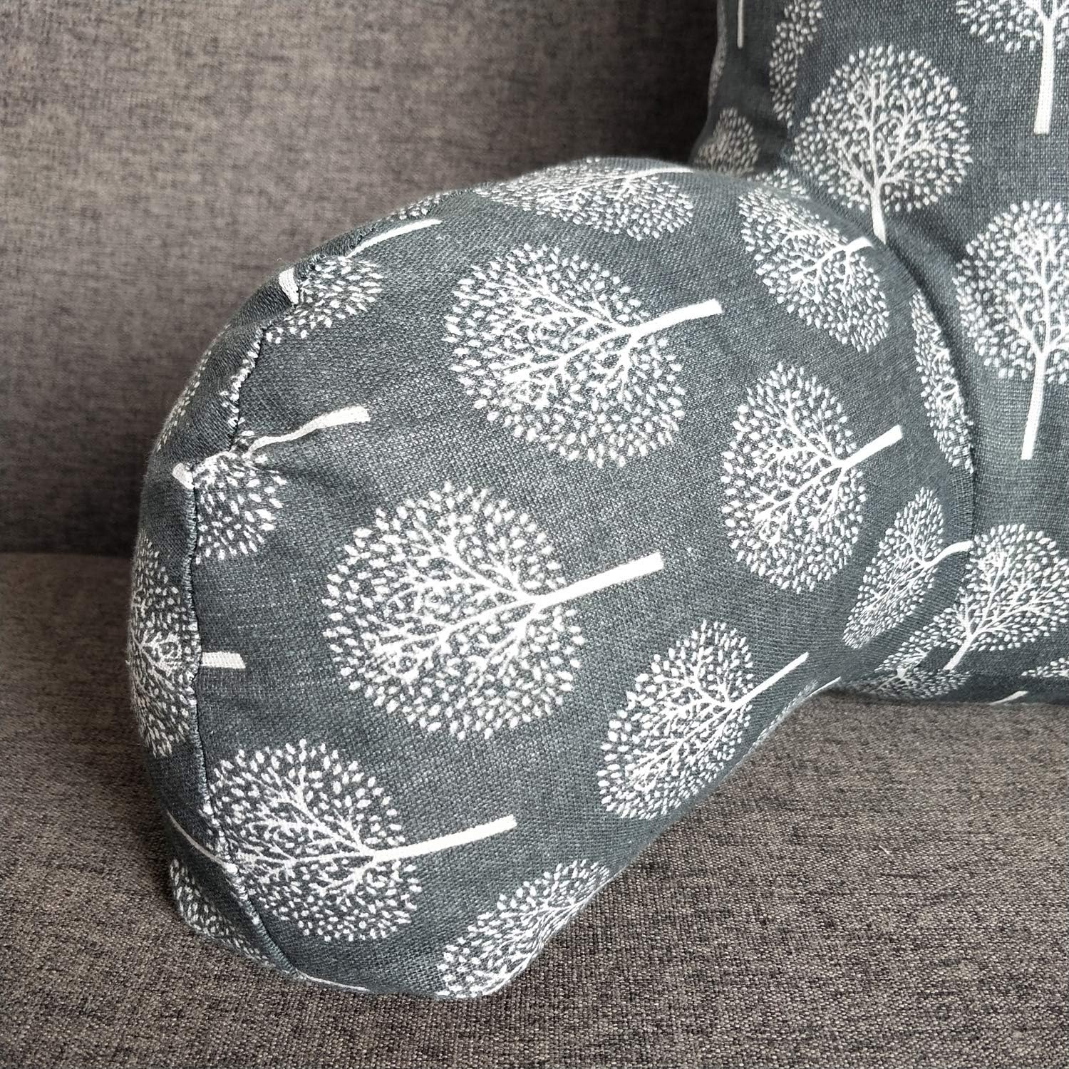 XSlive Almohada de lectura estampada bohemia con brazos de apoyo, almohada suave para descansar en la cama, cojín de apoyo para la espalda para