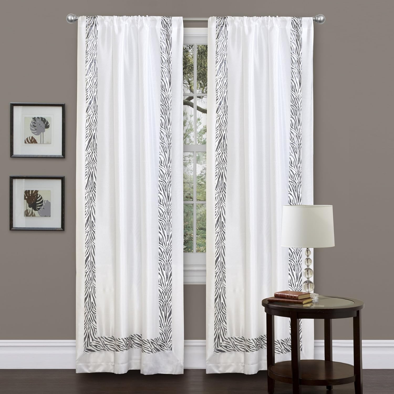Lush Decor, Panel de cortina gris Urban Savanna, 84 42 pulgadas, 84 “x 42”