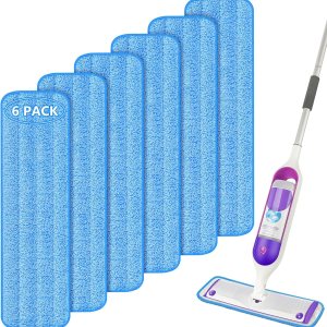Almohadillas de repuesto para trapeador compatibles con Swiffer PowerMop, almohadillas de microfibra lavables y reutilizables de 15 pulgadas para Almohadillas de repuesto para trapeador compatibles con Swiffer PowerMop, almohadillas de microfibra lavables y reutilizables de 15 pulgadas para
