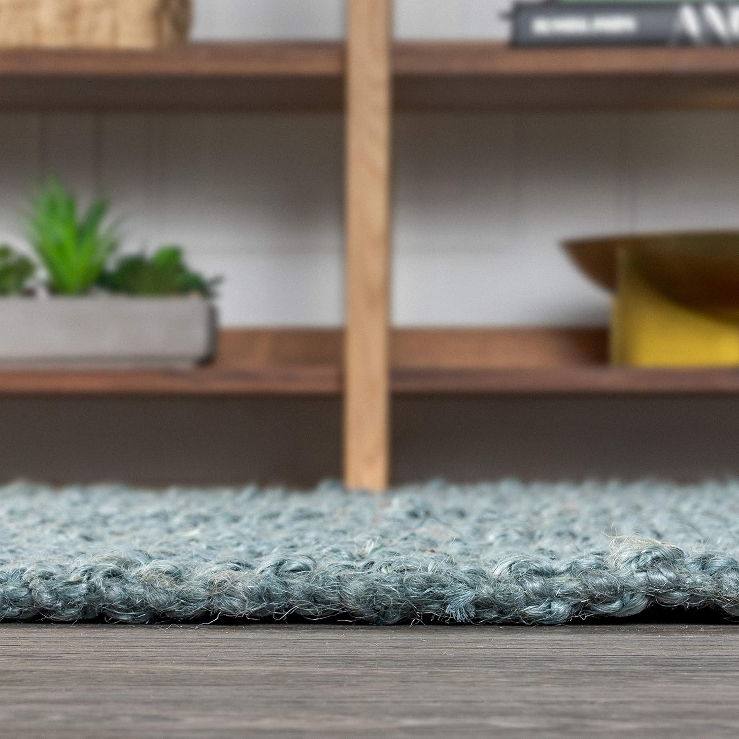 JONATHAN Y NRF103B-2 Pata – Alfombra tejida a mano de yute grueso con flecos para interior, estilo bohemio, de fácil limpieza, para dormitorio,