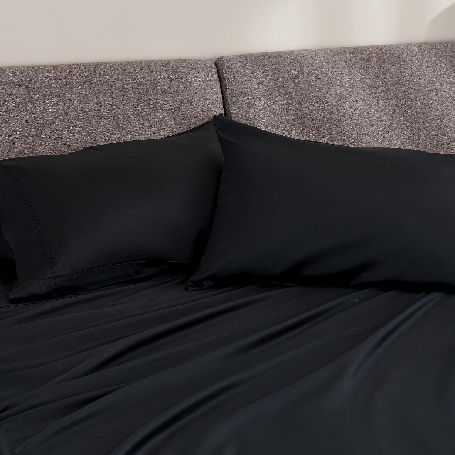 Berkshire Blanket Juego de sábanas de 3 piezas de 100 % algodón para tamaño individual, juego de ropa de cama de tejido percal de lujo con bolsillos