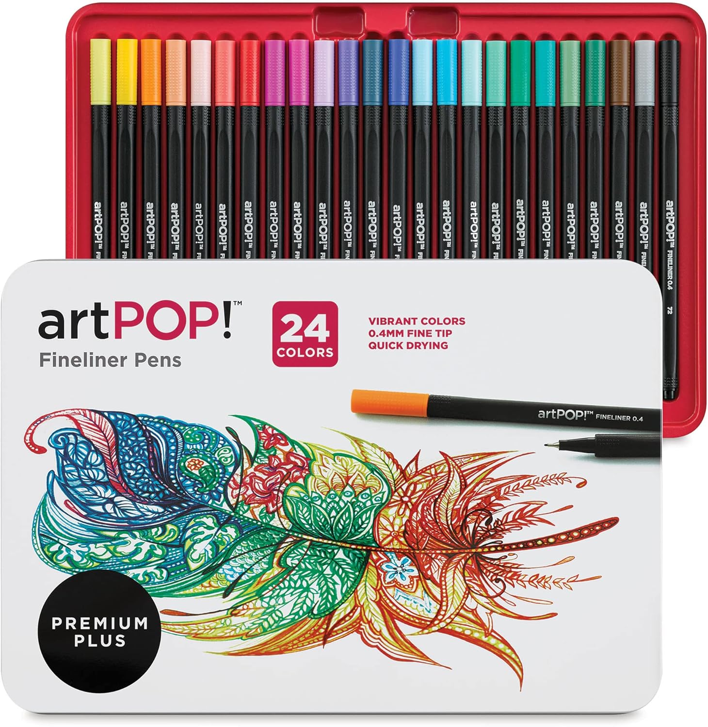 Fineliner – Juego de 24 bolígrafos artísticos de colores para diarios, dibujo, garabatos, álbumes de recortes, bocetos, ilustración, punta fina