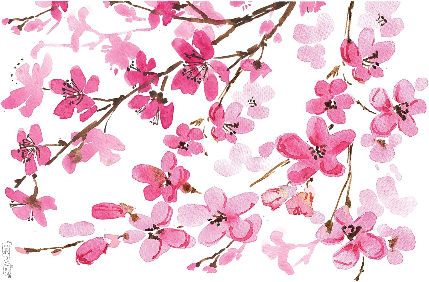 Vaso japonés de flor de cerezo de 16 onzas con tapa