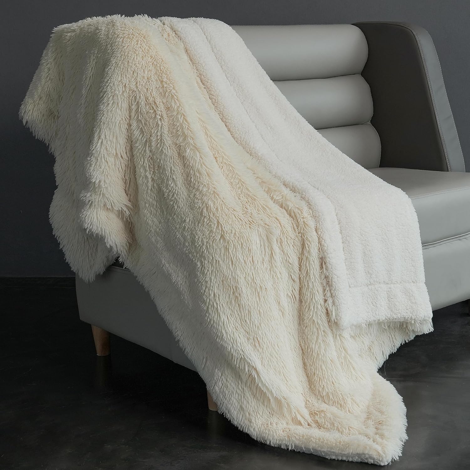 Manta mullida de piel sintética, suave y esponjosa para sofá, acogedora manta de forro polar de felpa, manta reversible cálida y gruesa de invierno,