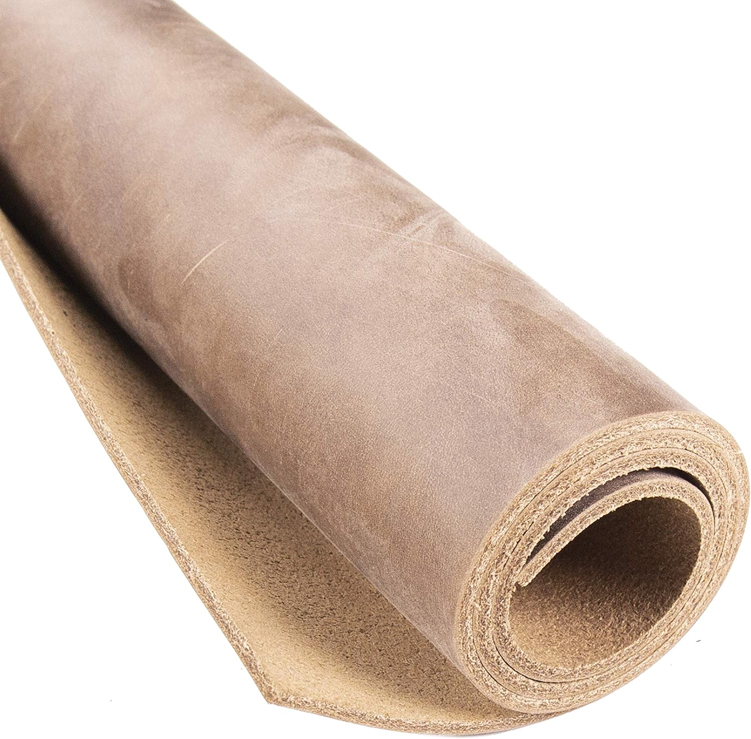 FabricLA Rectángulos de cuero para herramientas  Elaboración de cuero de vaca de grano completo pesado (0.110-0.118 in) 6X12 – Tabaco