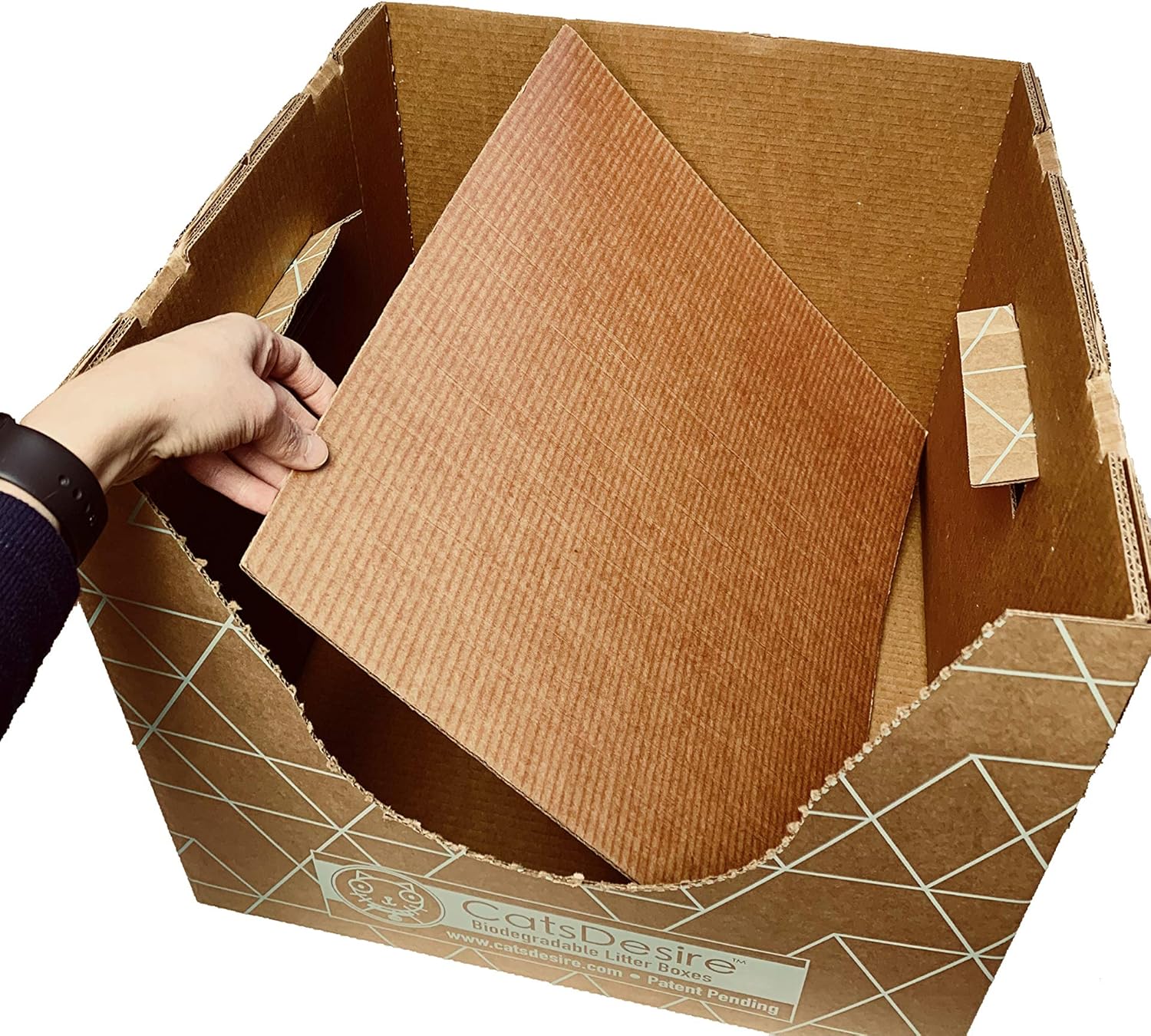 Caja de arena desechable con entrada superior o lateral, 4 juegos (15 pulgadas de alto cada uno)