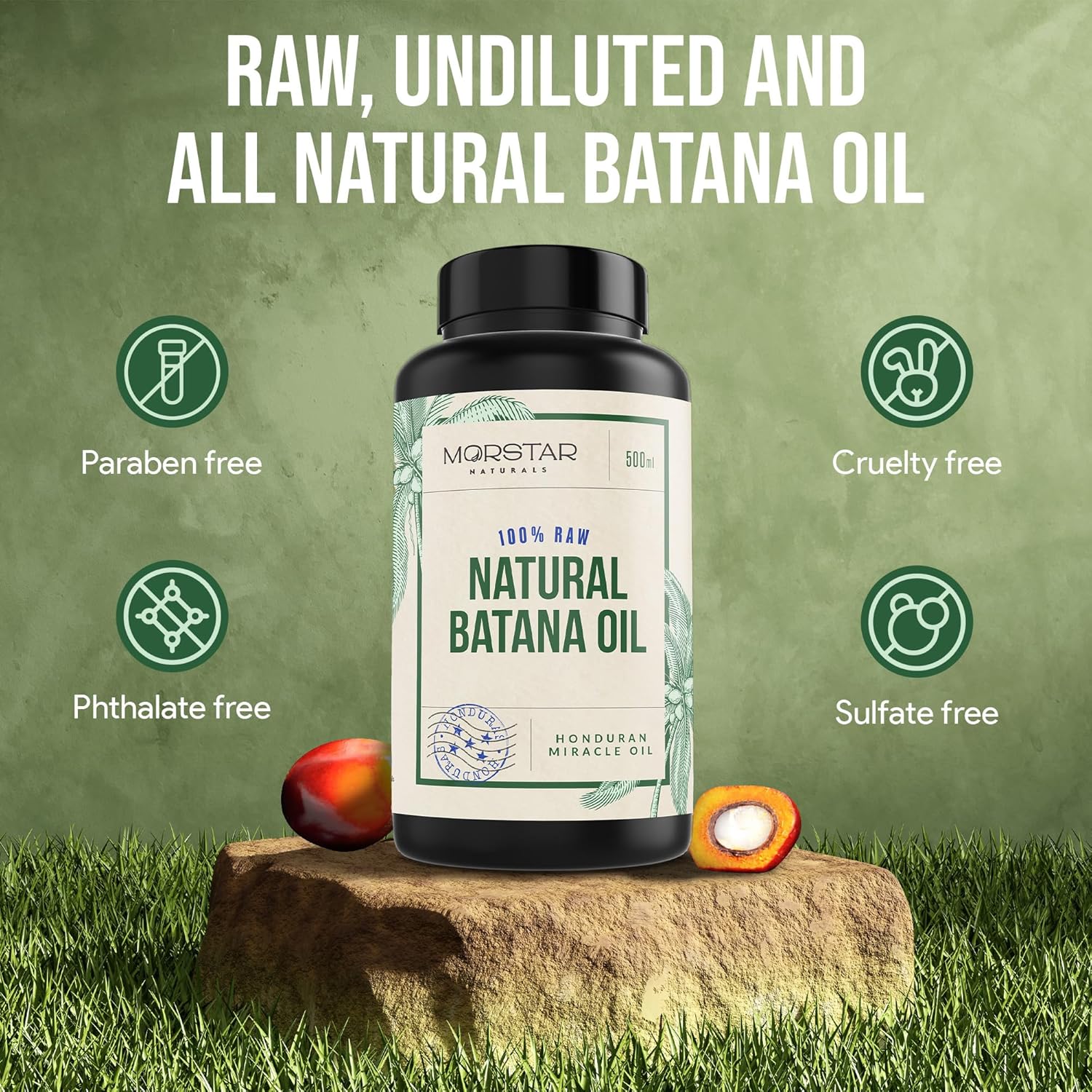 Natural Organic Batana Hair Oil from Honduras – Raw Batana for Hair Growth Dr. Sebi approved Batana oil for Hair Loss, Repair, Strengthening and