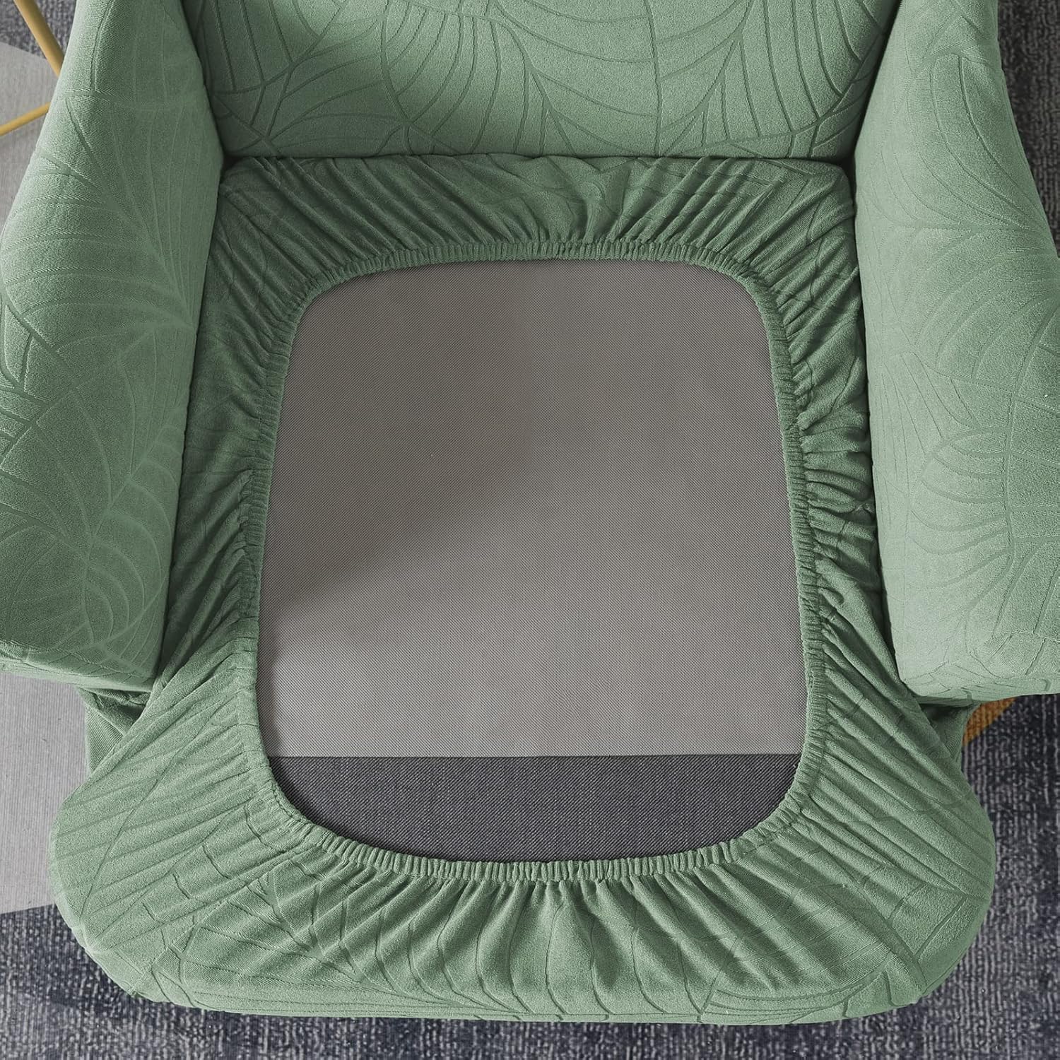 MIFXIN Wingback – Funda elástica para silla, 2 piezas, con respaldo de ala y funda de cojín, suave, lavable, protector de muebles para sala de estar