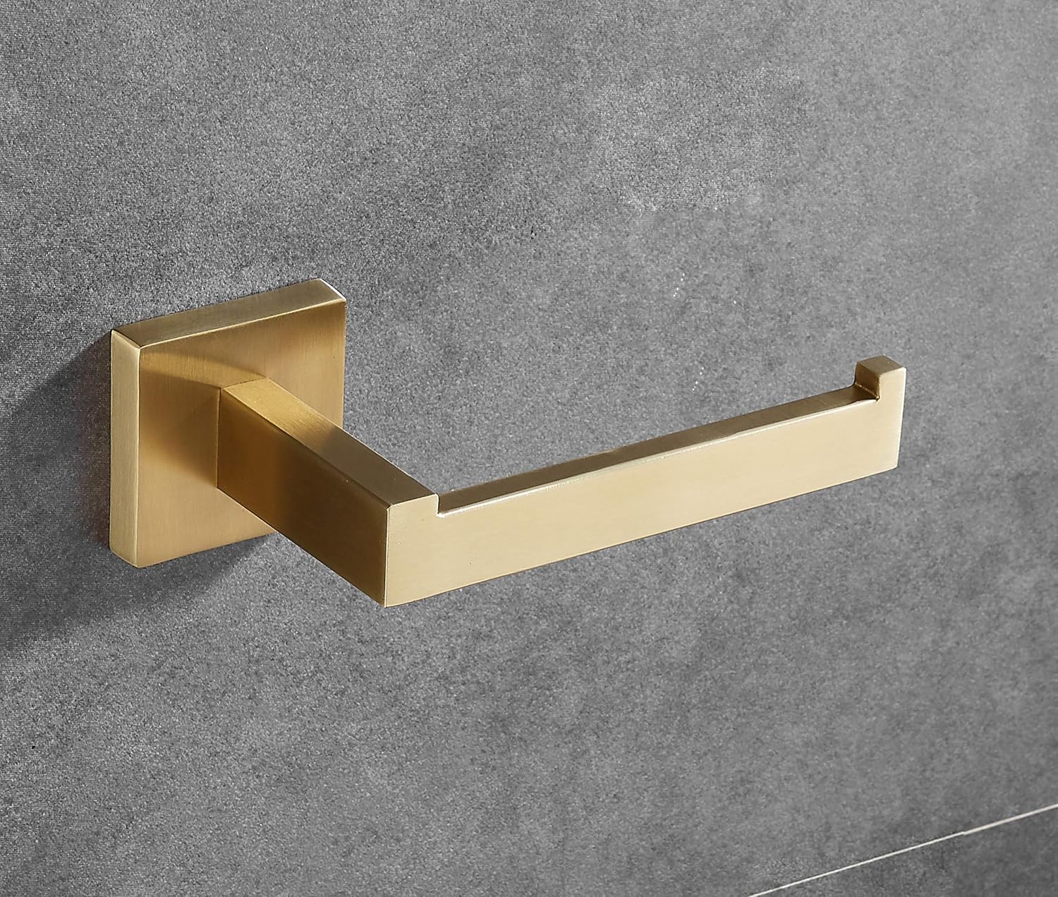 BA199SET-3BG1 – Juego de accesorios de baño dorados de 3 piezas, soporte de papel higiénico dorado montado en la pared + anillo para toalla de