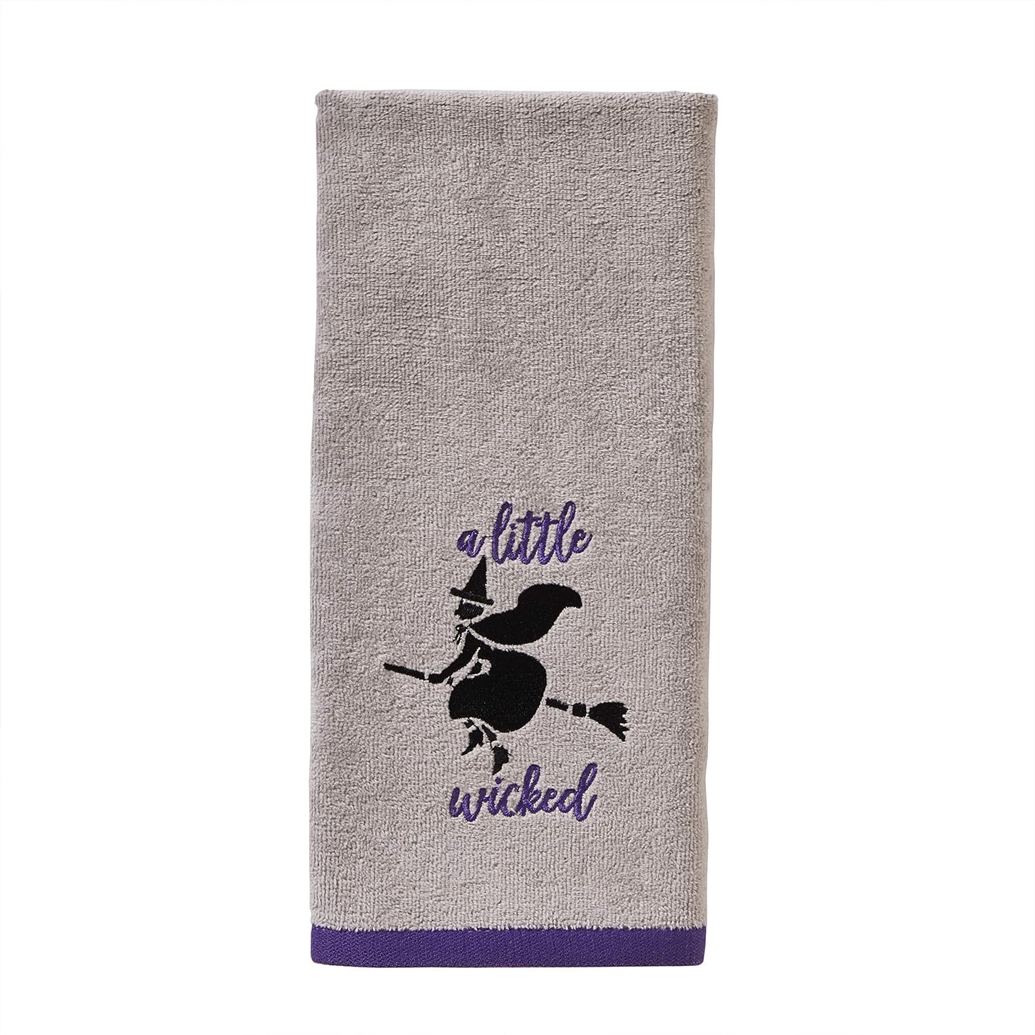 SKL Home de Saturday Knight Ltd. – Juego de toallas de mano Little Wicked, color gris, paquete de 2