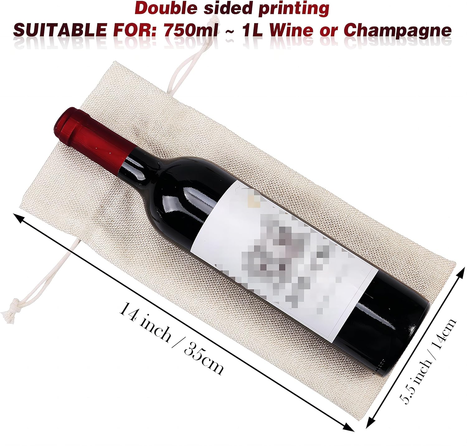 Bolsa de vino de regalo de inauguración de la casa, bolsa de regalo de vino para el nuevo hogar para regalo de propietario de casa, regalo de agente