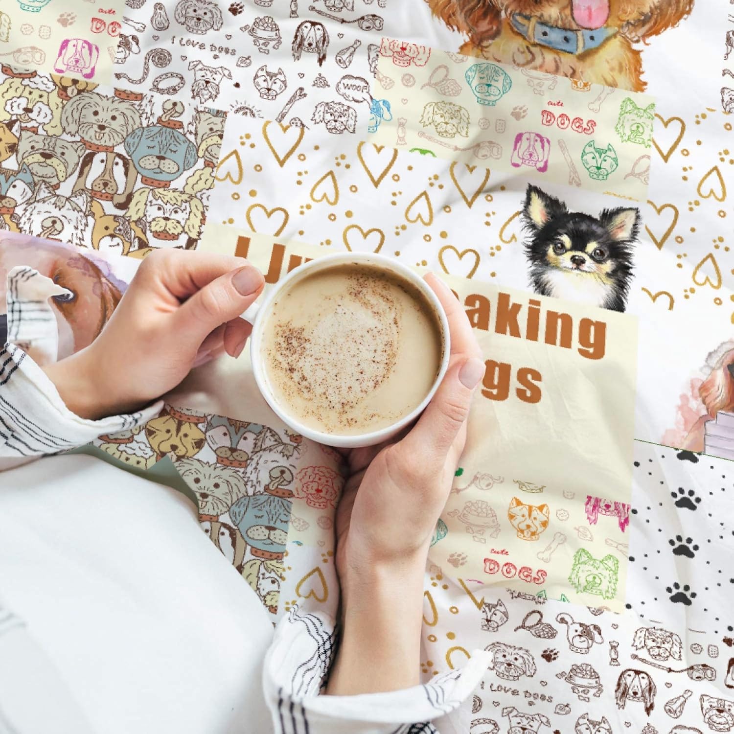 KAWAII BLANKET I Just Freaking Love Dog – Juego de funda de edredón de microfibra tamaño King individual de 3 piezas para niños y mujeres, juego de