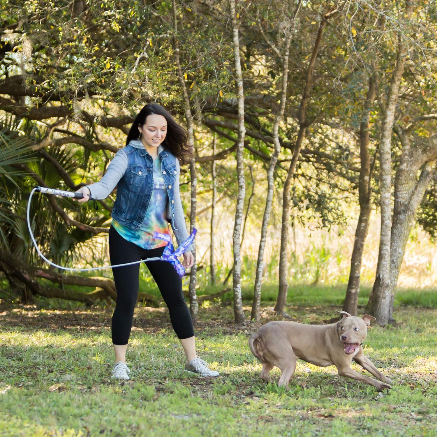 Flirt Pole V2  Juguete con señuelo duradero para perros, para diversión, obediencia entrenamiento y ejercicio