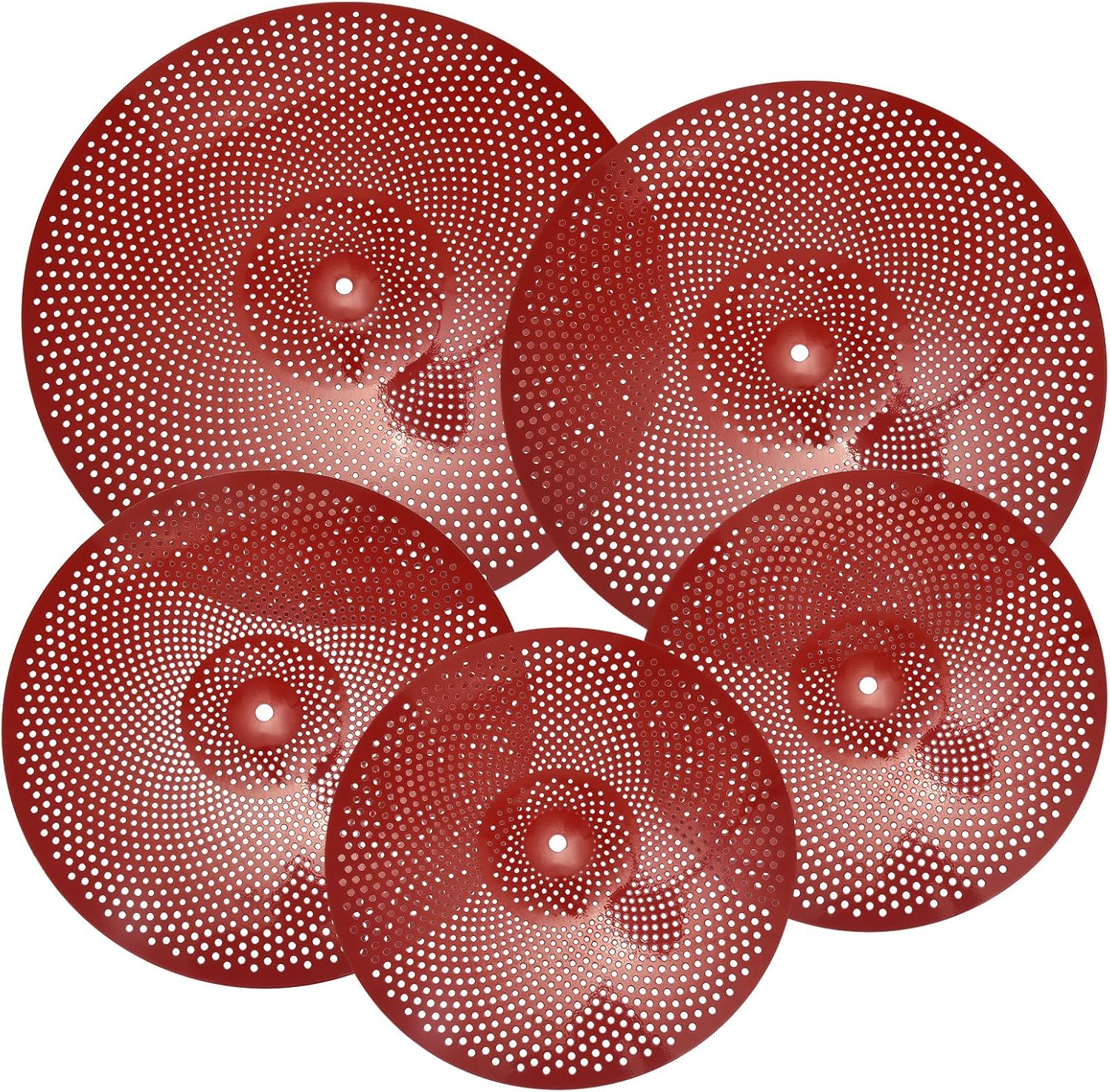 MECCANIXITY Juego de platillos silenciosos de 14 pulgadas, 16 pulgadas, 18 pulgadas, 20 pulgadas, platillos de práctica de bajo volumen con bolsa