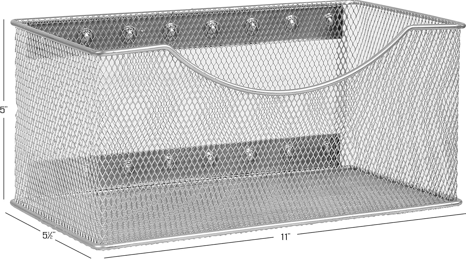 Ybmhome – Cesta de almacenamiento magnética de malla de alambre, contenedor de basura, bandeja de escritorio, organizador de suministros de oficina,