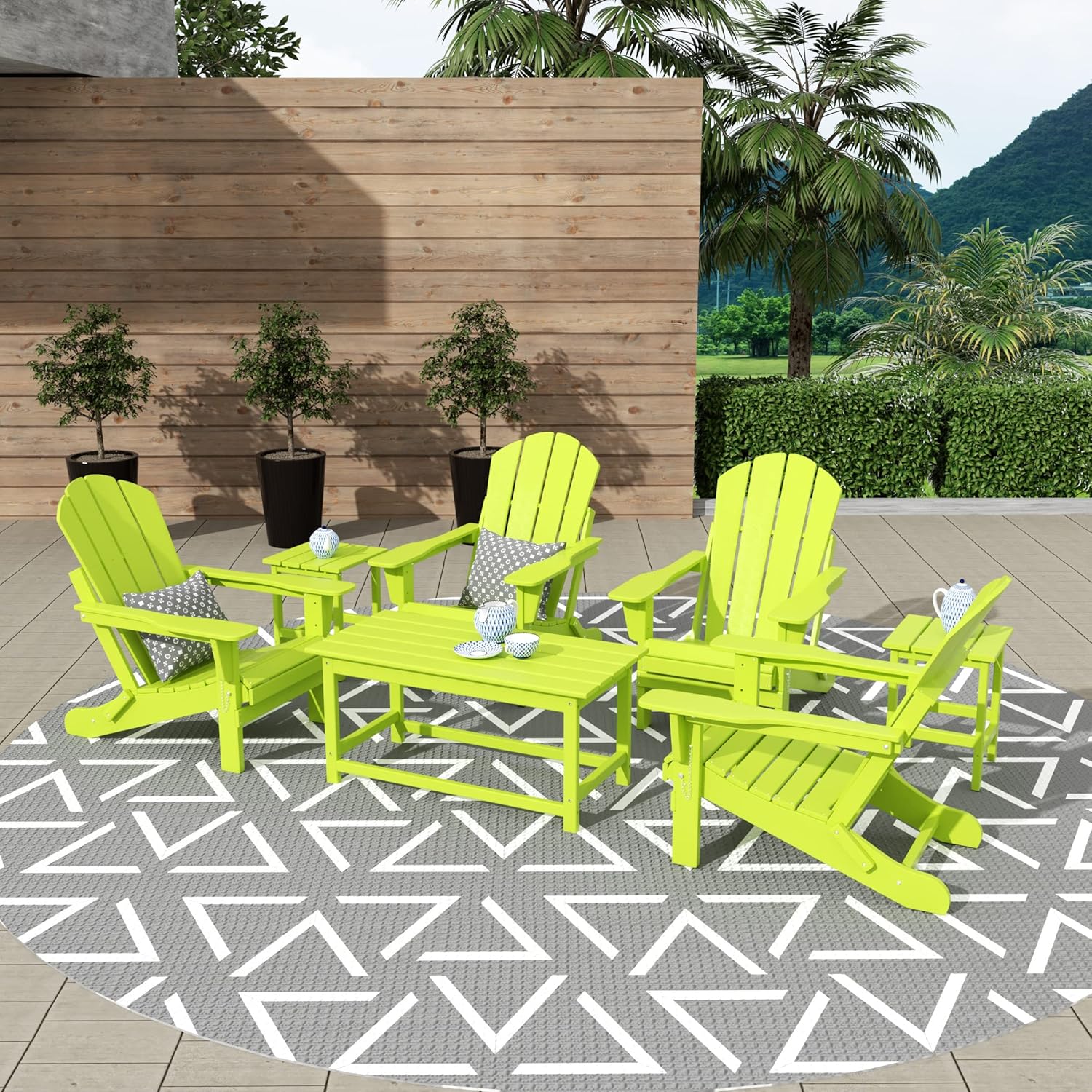 WestinTrends Malibu – Mesa de centro para exteriores, 35 x 17.5 pulgadas, para todo tipo de clima, de madera de polietileno, para patio, jardín,
