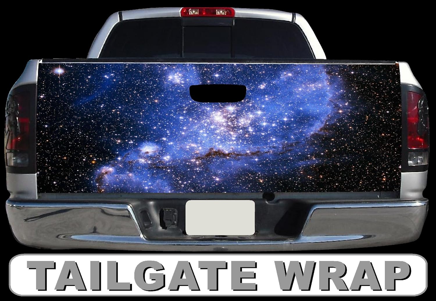 GRAPHIX EXPRESS Calcomanías para puerta trasera de camioneta (T307 Galaxy), calcomanías para puerta trasera para camionetas, calcomanías gráficas