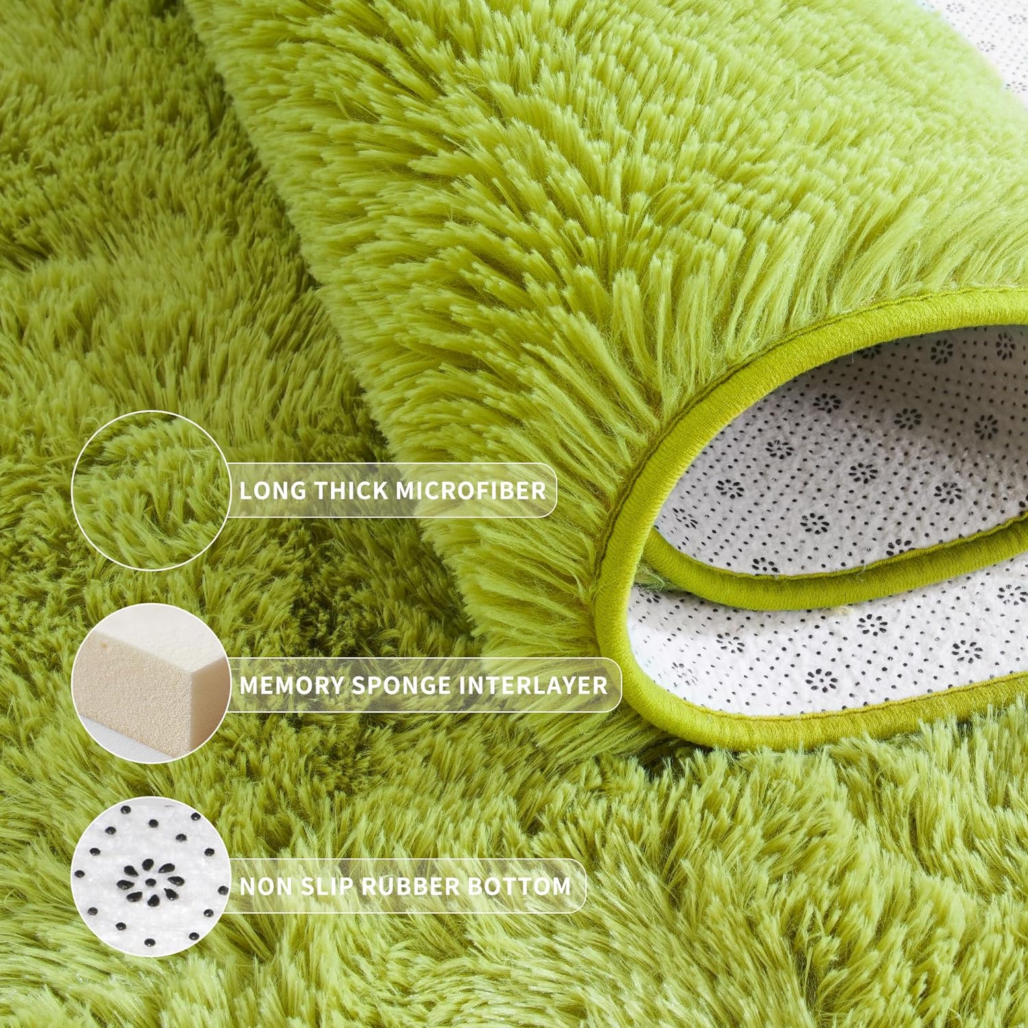 Tepook Alfombras súper suaves y esponjosas para sala de estar, de 8 x 10 pies, para dormitorio, modernas alfombras peludas para niños, alfombra de
