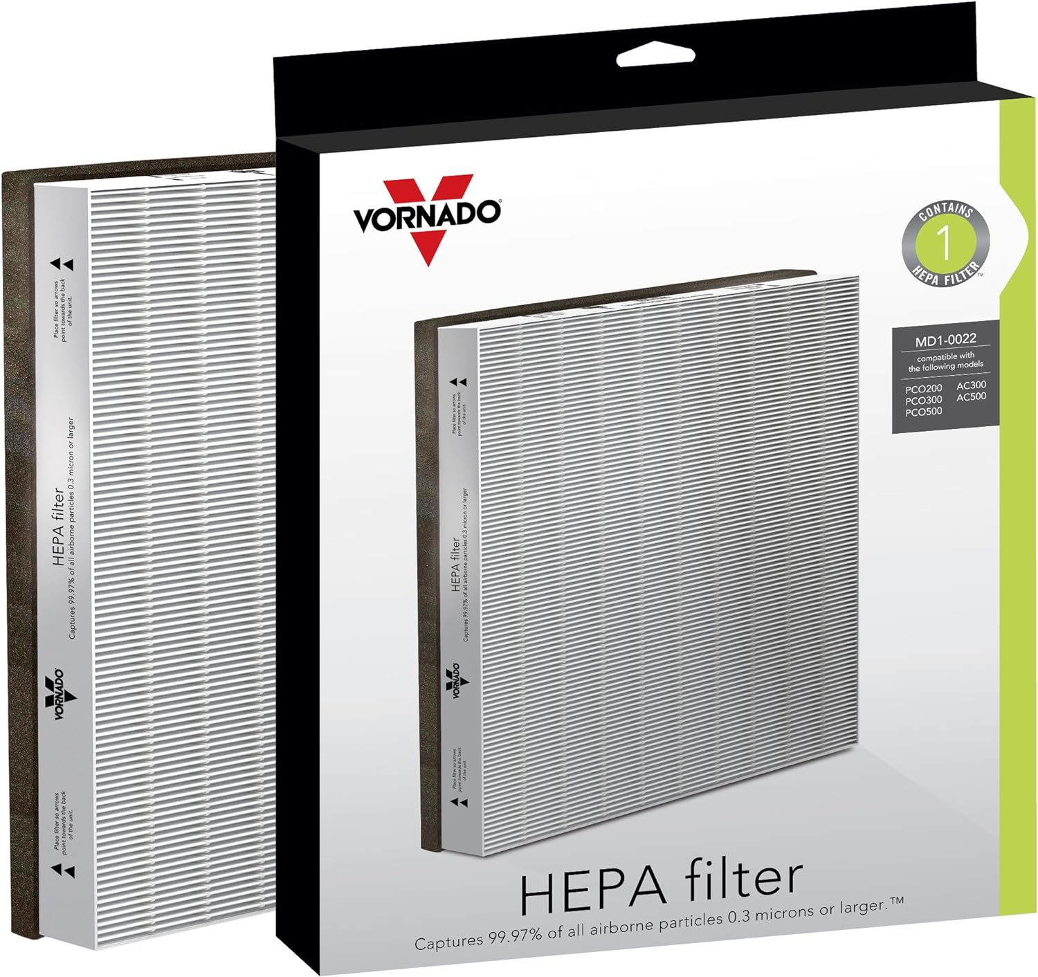 Vornado MD1-0022 – Filtro purificador de aire, 1 unidad (paquete de 1), color gris