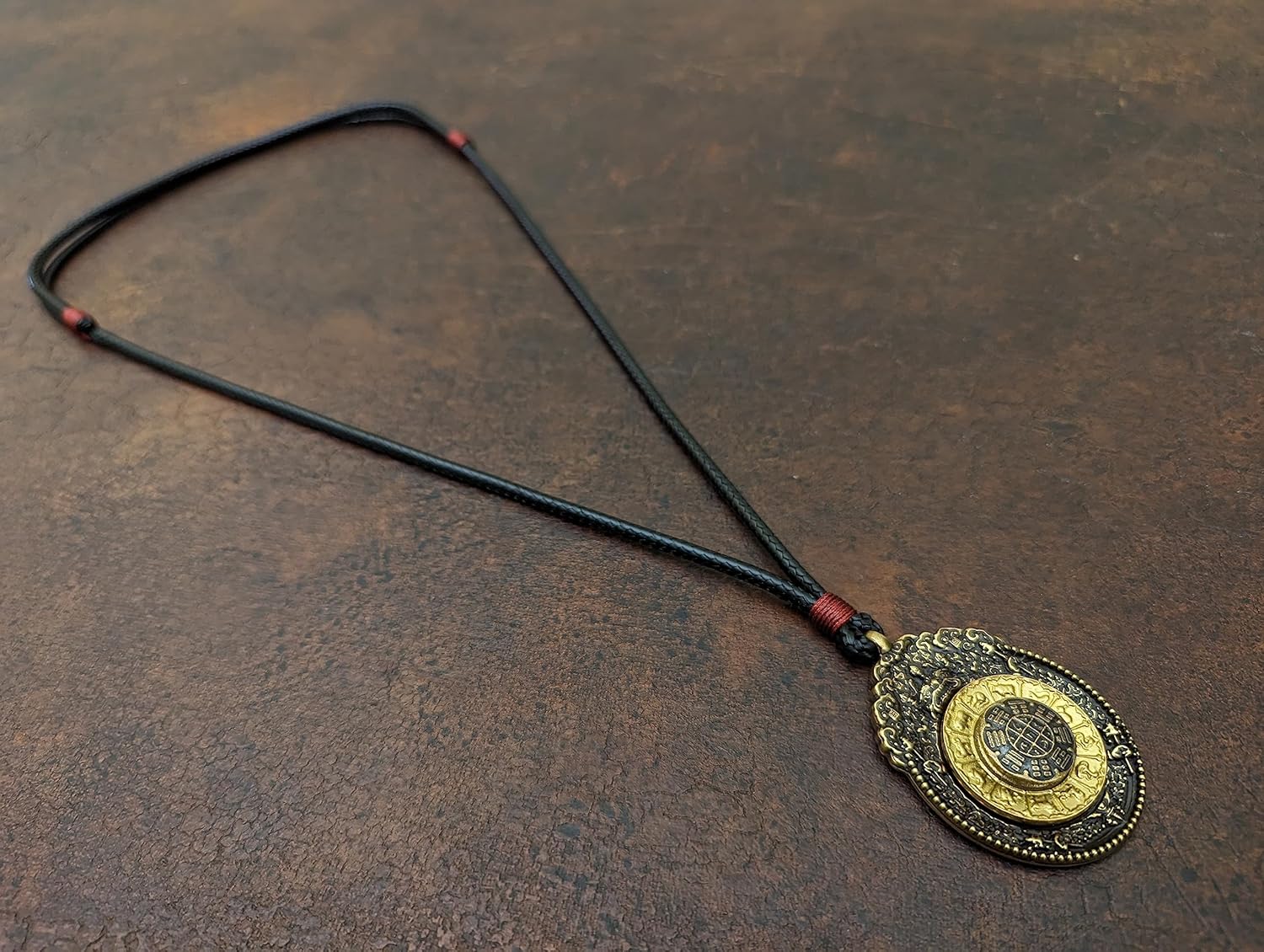 Bagua Amulet Melong Tibetan Mirror Defense Negative Provocation Reflection Dzogchen Bon Buddhist Pendant Tibet Necklace Shaman Mirror