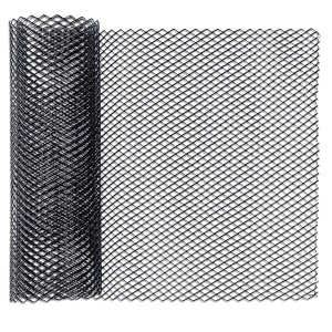 Rejilla de coche de 47 x 15.7 pulgadas, agujero de rejilla rombica de 0.433×0.984 in, rejilla de rejilla de aleación de aluminio negro, inserto de Rejilla de coche de 47 x 15.7 pulgadas, agujero de rejilla rombica de 0.433×0.984 in, rejilla de rejilla de aleación de aluminio negro, inserto de