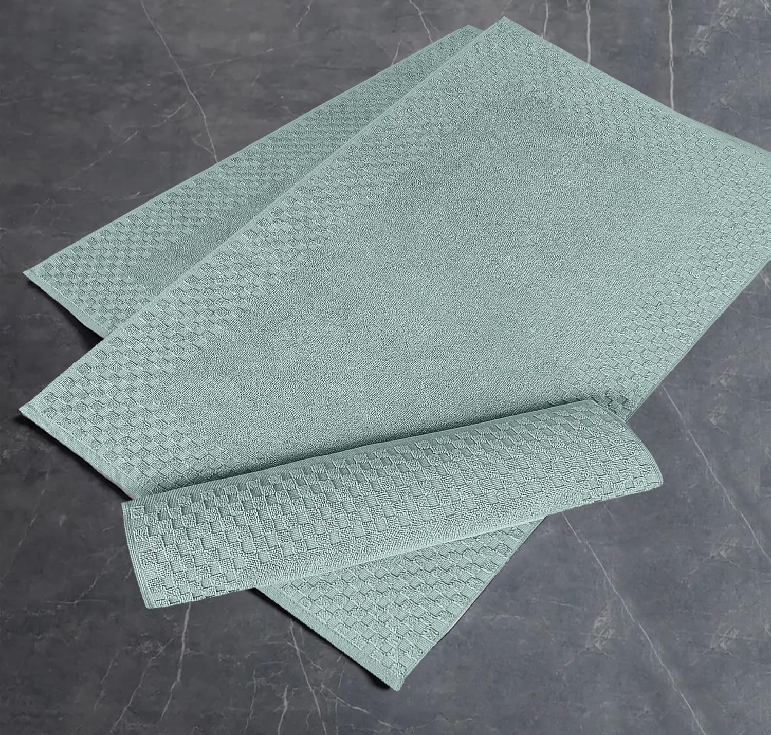 Classic Turkish Towels CTT – Juego de 2 alfombrillas de baño 100 % algodón turco, antideslizantes, cómodas y absorbentes, para hotel y spa, 20 x 34