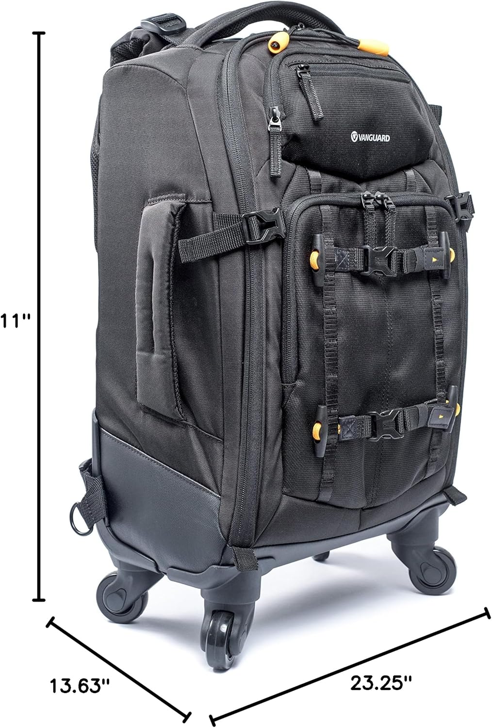 VANGUARD ALTA Fly 58T – Mochila para cámara DSLR, giratoriacarretilla de 4 ruedas, gris, tamaño completo