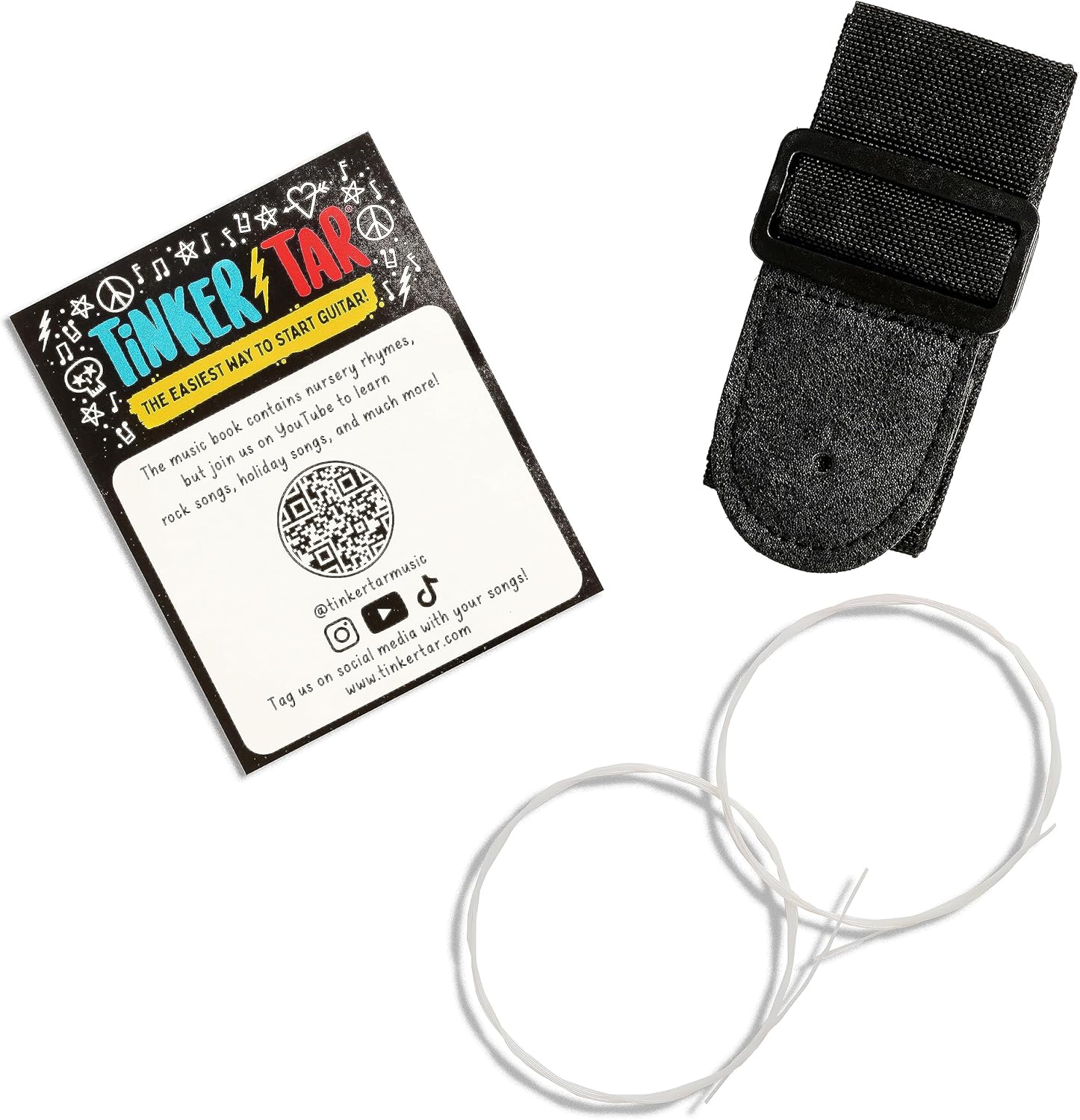Rainbow Heart – La forma más fácil de comenzar y aprender guitarra – Construcción de madera premium – 1 instrumento de juguete de cuerda para niños