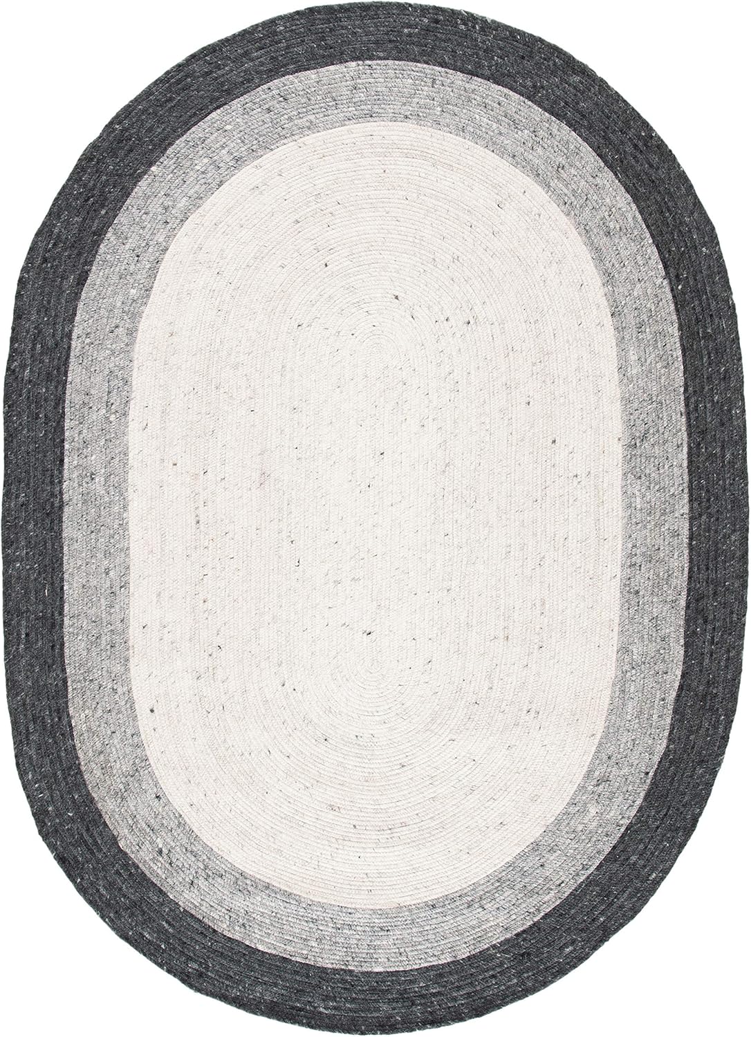 SAFAVIEH Braided Collection BRD903A BRD903A – Alfombra ovalada de lana reversible hecha a mano para entrada, vestíbulo, sala de estar, dormitorio,