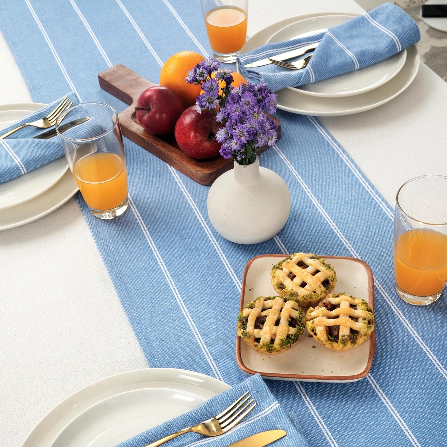 Folkulture Camino de mesa de 90 pulgadas de largo, 100% algodón, bohemio, camino de mesa o camino de mesa de cocina para decoración de cocina,