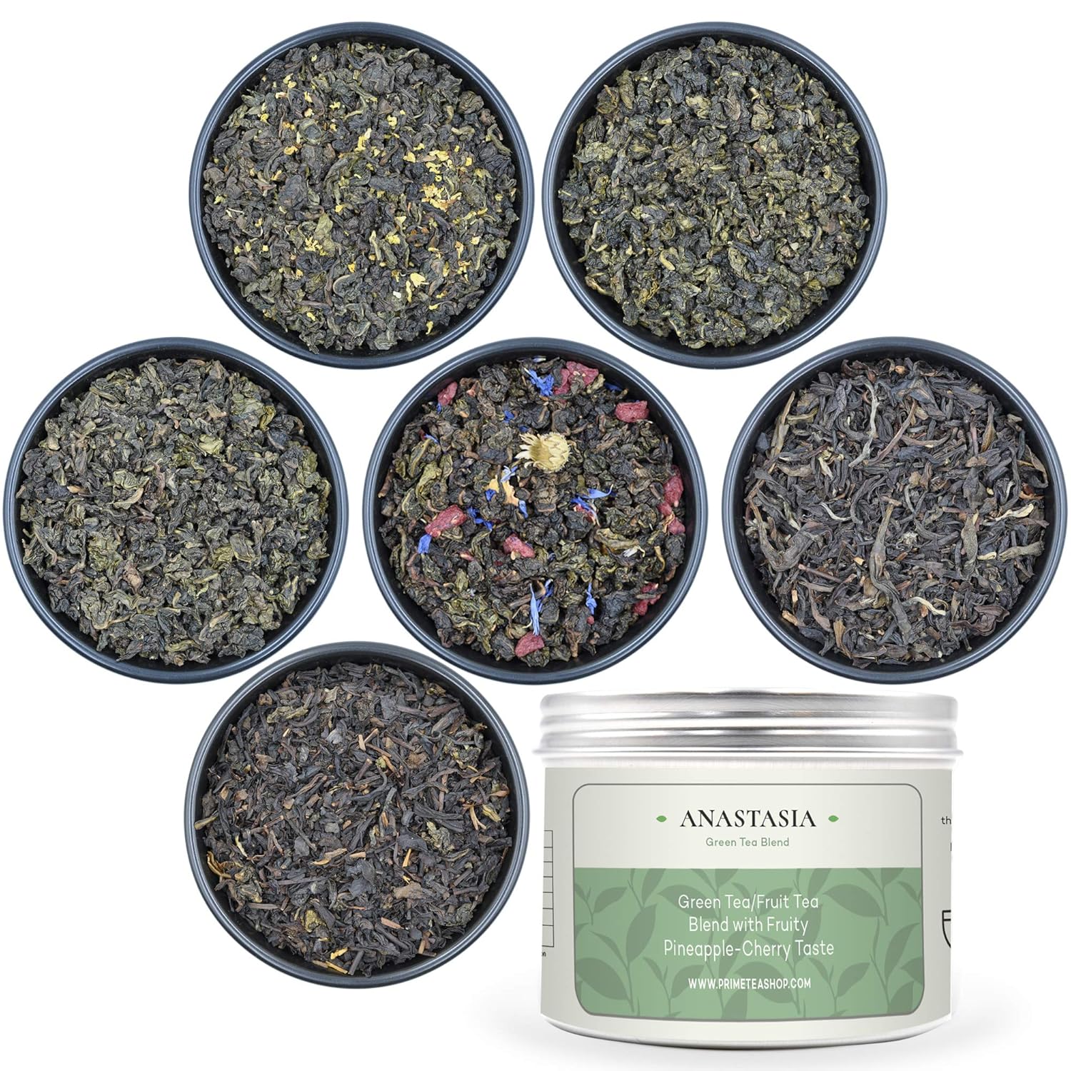 Prime Tea – Juego de muestras de té Oolong – Caja de té de frutas variada con hierbas, frutas y especias, mezclas de té de hojas sueltas, mezclas de