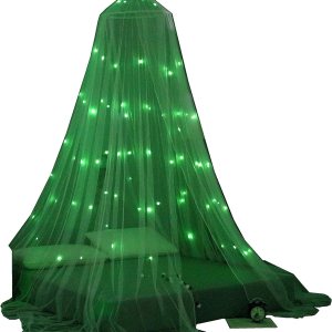 OctoRose Cortina colgante con diseño de estrella blanca que brilla en la oscuridad, se adapta a la cuna a Calking. 23 pulgadas de diámetro en la OctoRose Cortina colgante con diseño de estrella blanca que brilla en la oscuridad, se adapta a la cuna a Calking. 23 pulgadas de diámetro en la