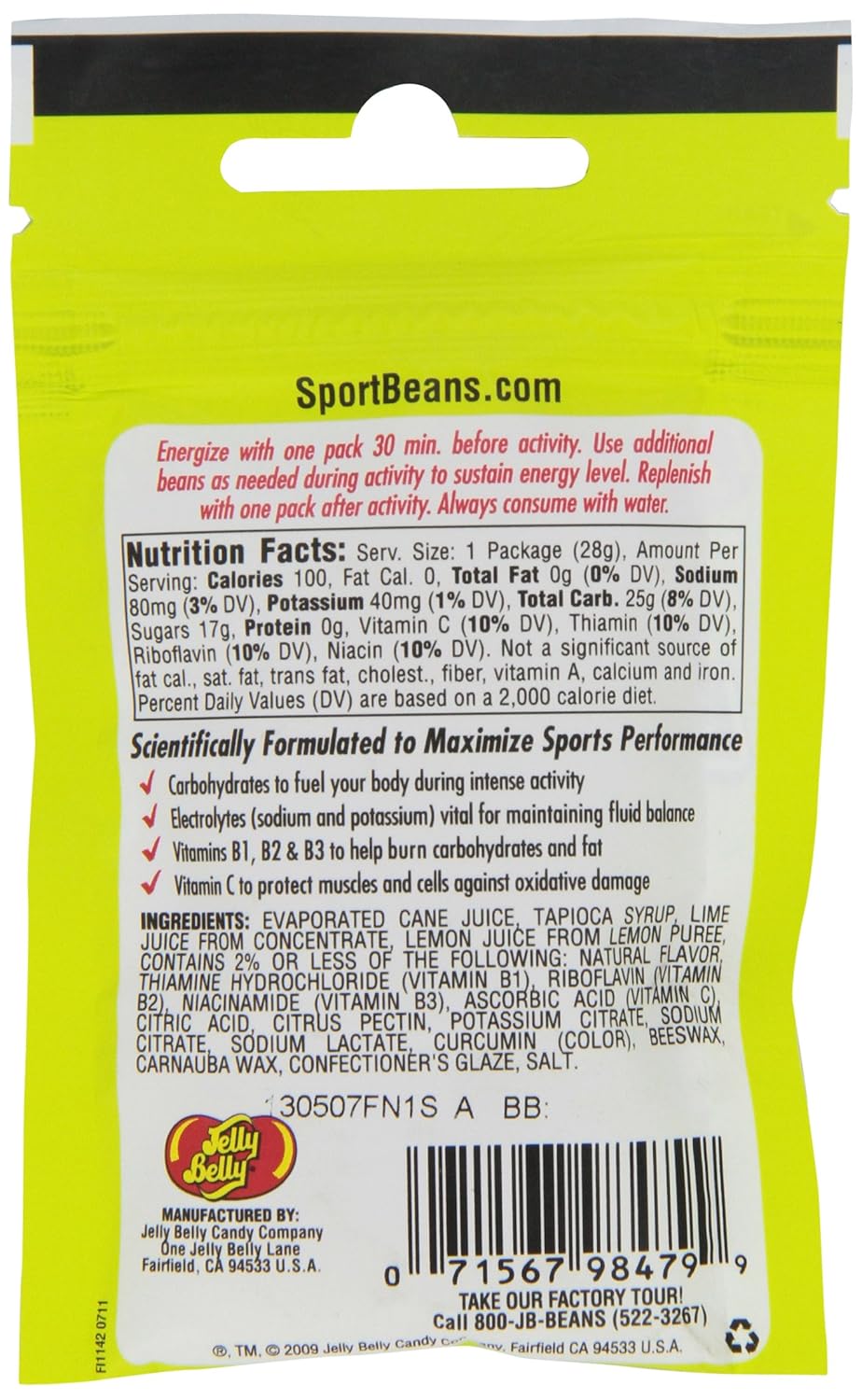 Frijoles deportivos energía jaleas