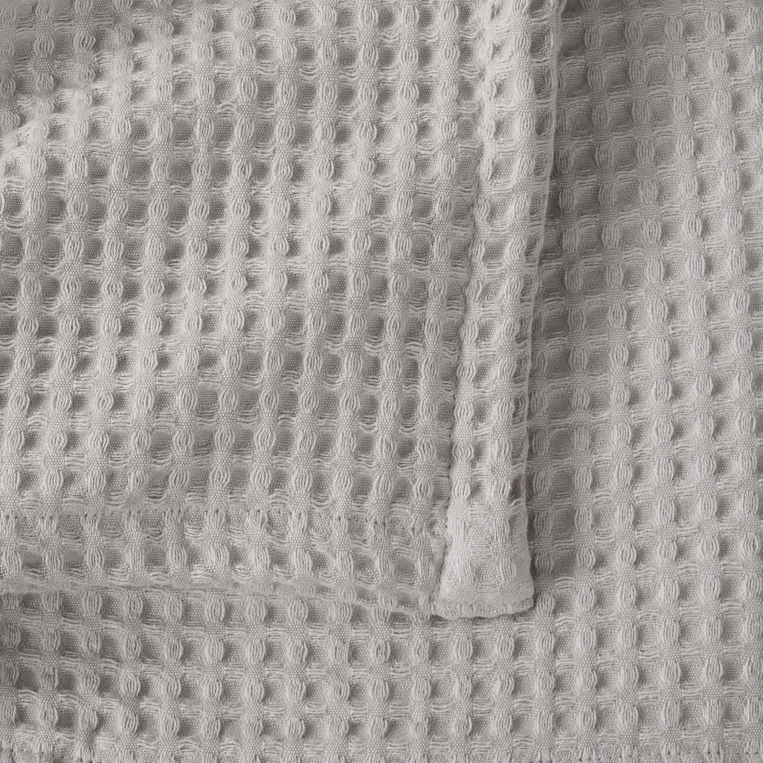 Manta de cama 100% algodón con tejido de gofre, suave, transpirable y ligera para todas las estaciones, perfecta para usar en capas, colección