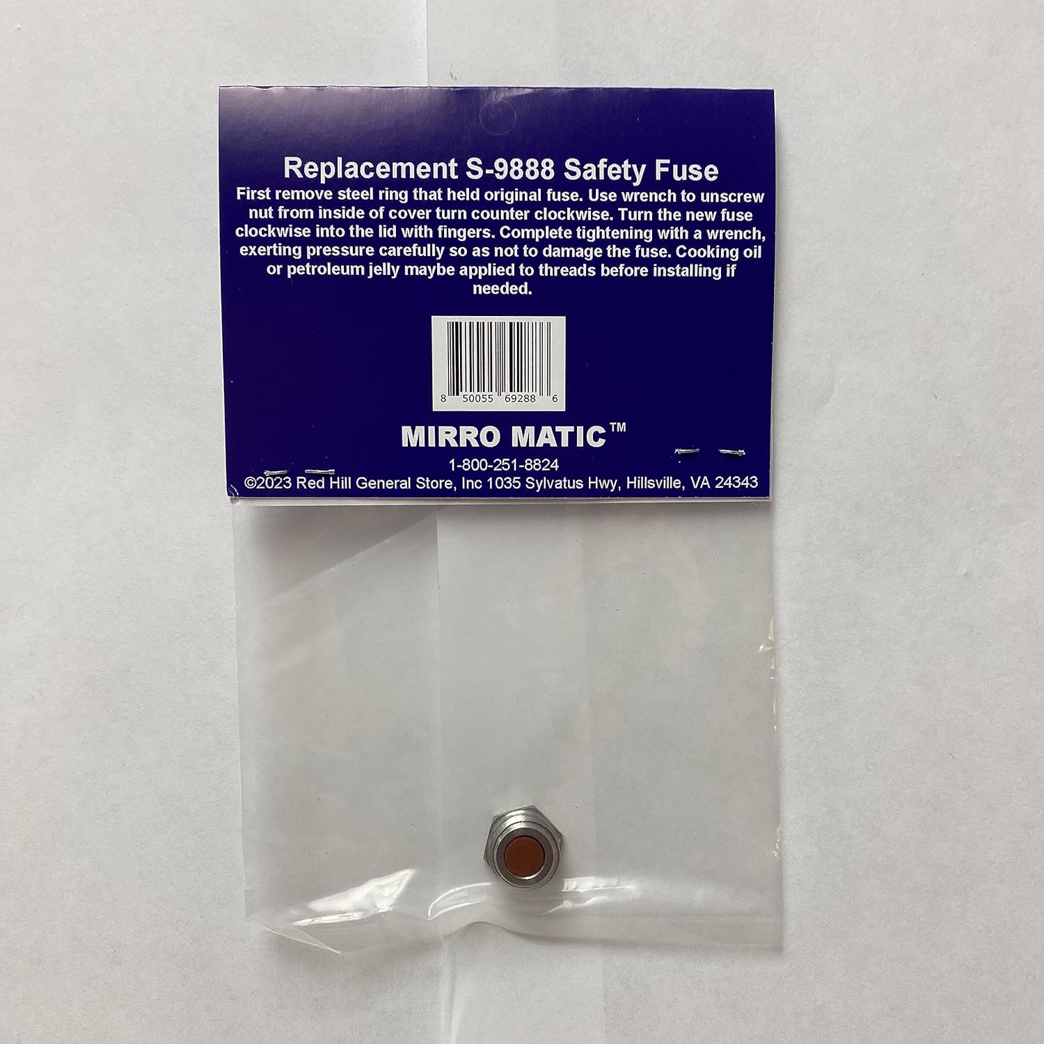 S-9888 Fusible de seguridad de metal para cocinas y conservas Mirro