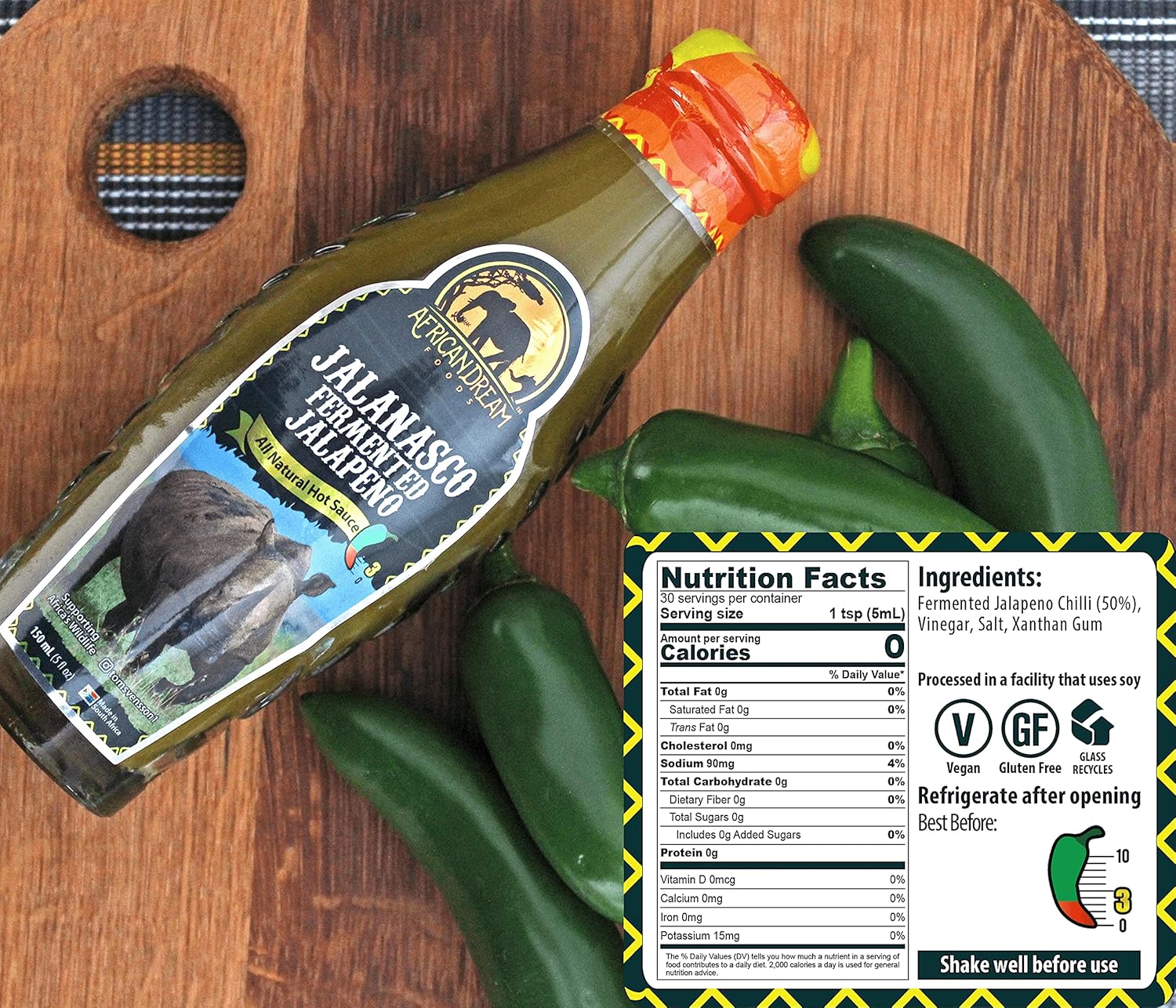 African Dream Foods Paquete de regalo de salsa picante  Pimienta fantasma africana, chile ojo de pájaro, braai sureño, dulce sueño, limón y ajo