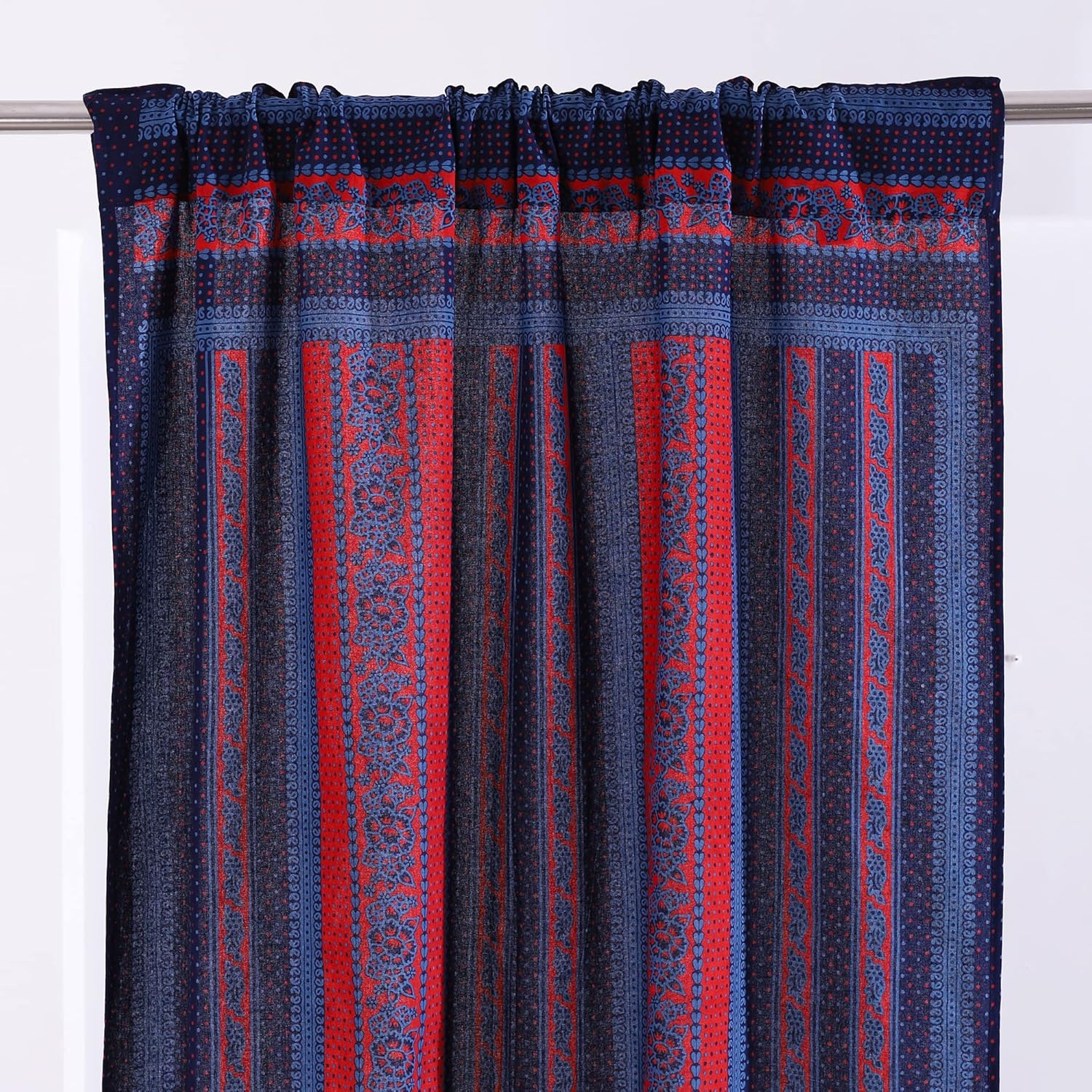Popular Handicrafts India Hippie Mandala Bohemia Hermosas Tiras Cortinas Dormitorio Sala Balcón Cenefa Paneles Azul Neavy