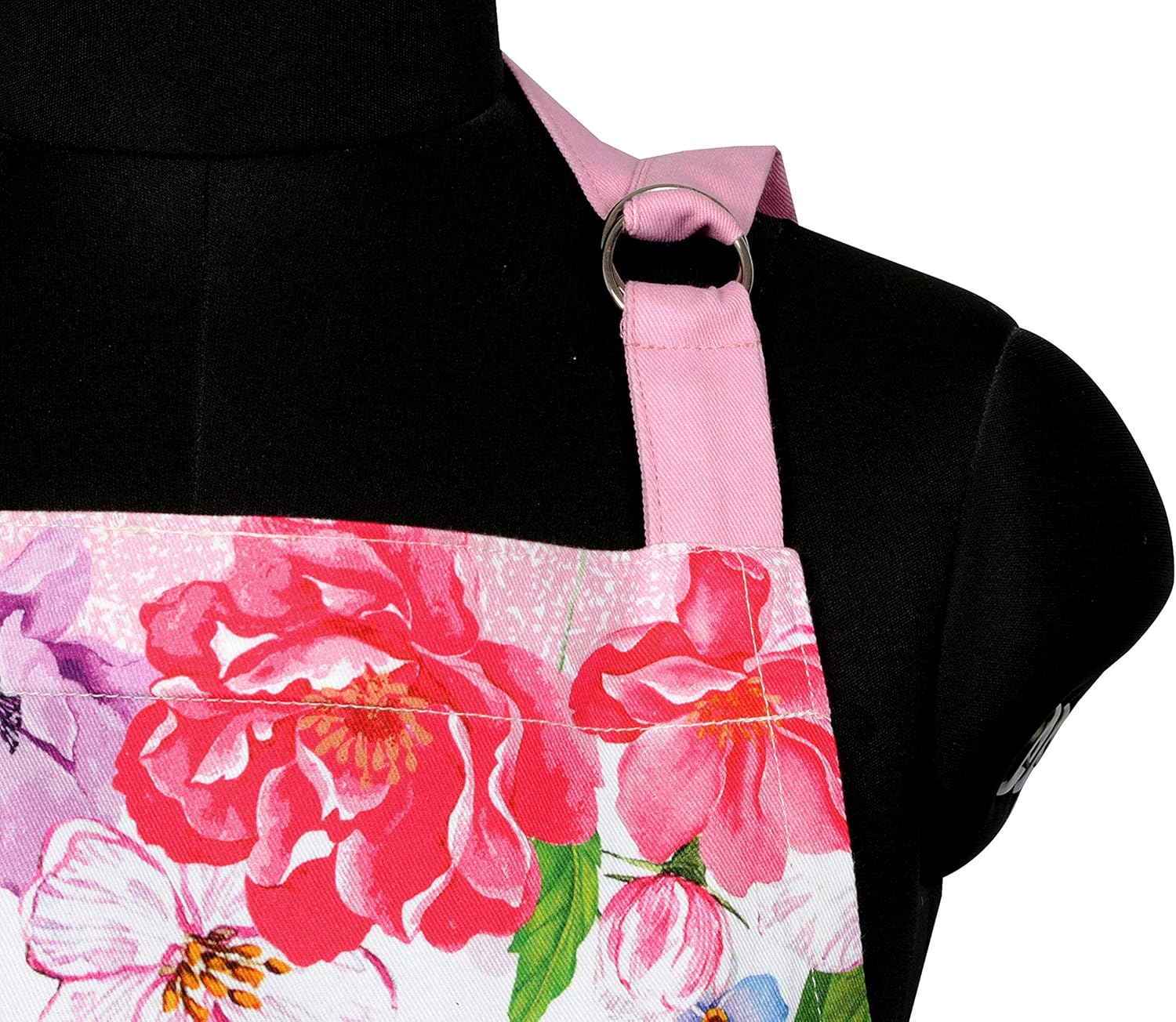 Amour Infini – Delantal estampado, 100% algodón, diseño familiar de 27.5 x 33 pulgadas