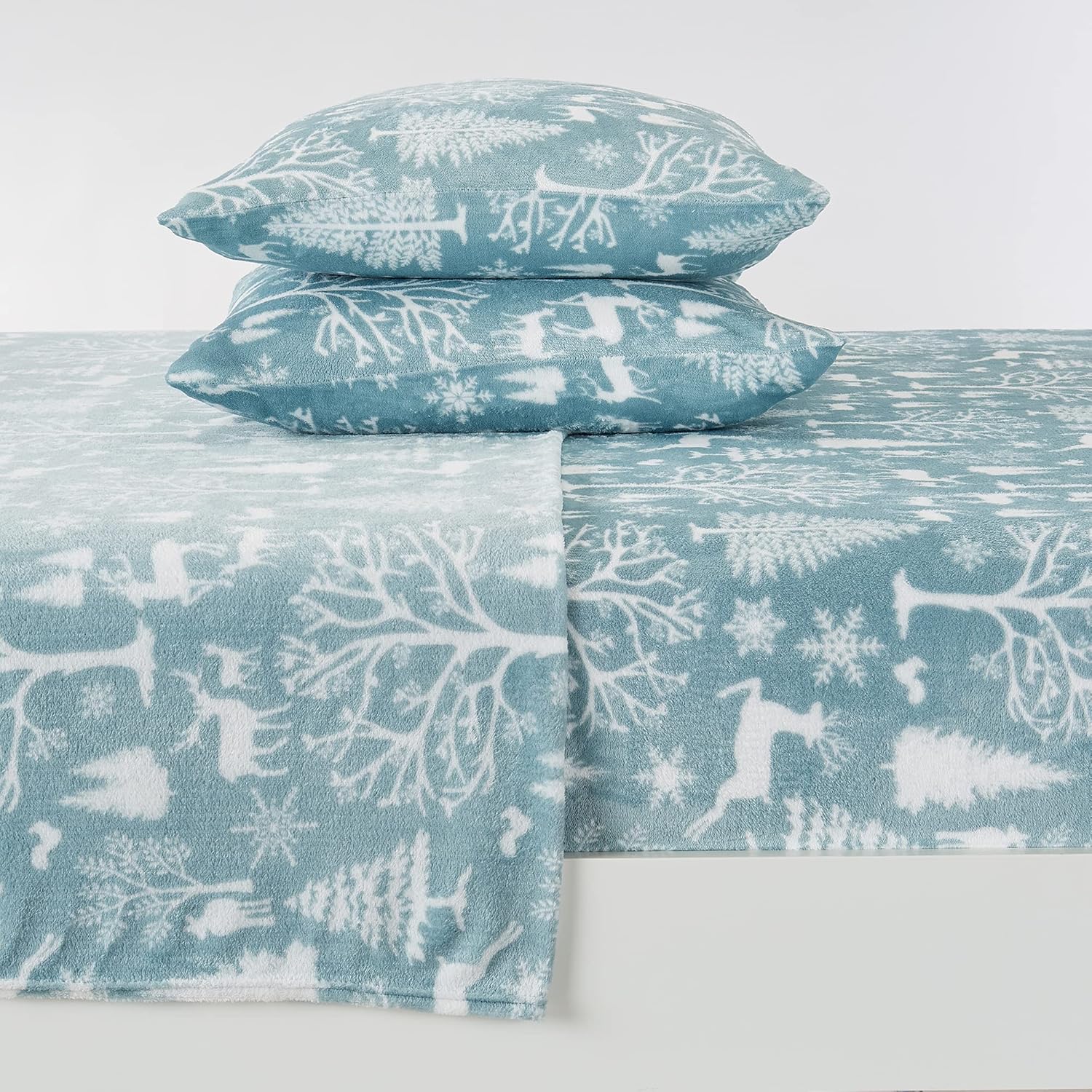 Great Bay Home Juego de sábanas de microvellón de terciopelo suave, no hacen bolitas, bolsillo profundo, colección Lavish Sherpa Velvet Luxe (tamaño