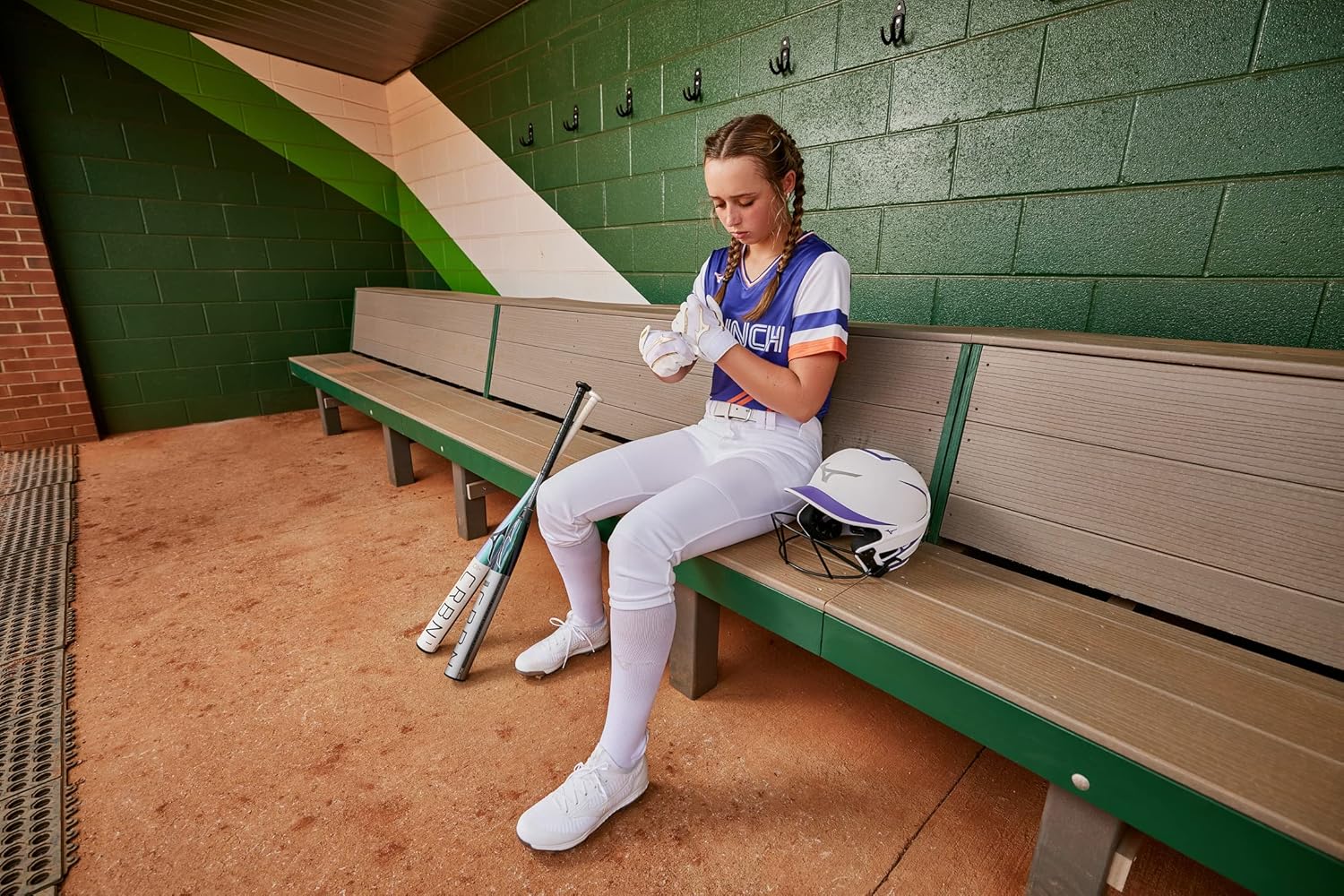 Mizuno Finch Softball – Guantes de bateo acolchados  Par  Adulto y joven  Palma antideslizante  Palma acolchada  Parte trasera de malla flexible