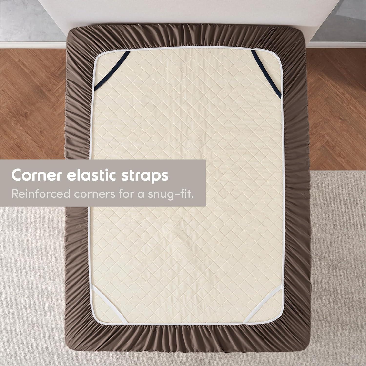 Nestl Bedding – Sábanas bajeras con bolsillo profundo de 53 cm, Microfibra, Marrón Chocolate, King