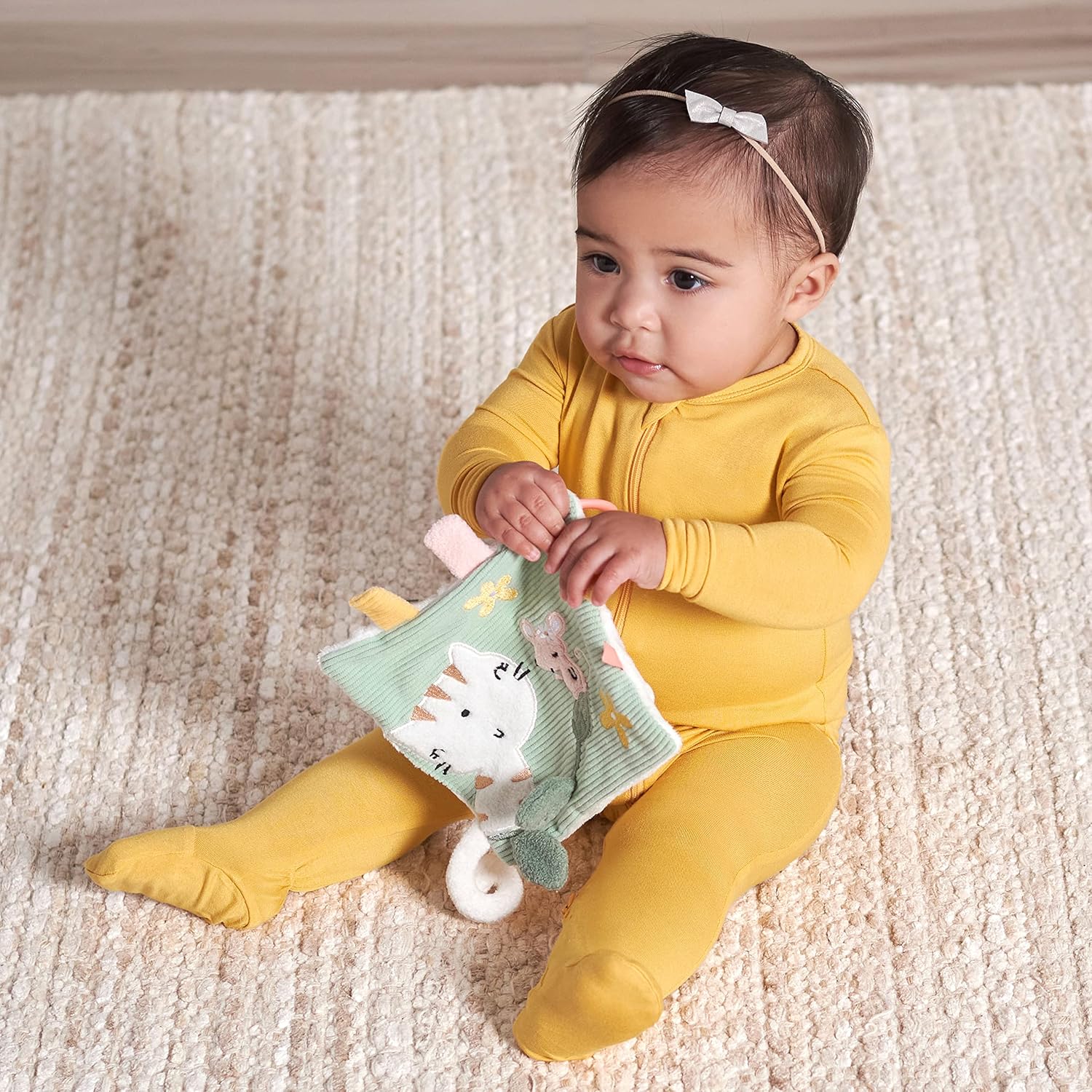 Gerber Juguete suave para bebé con anillo de dentición, gatito, talla única