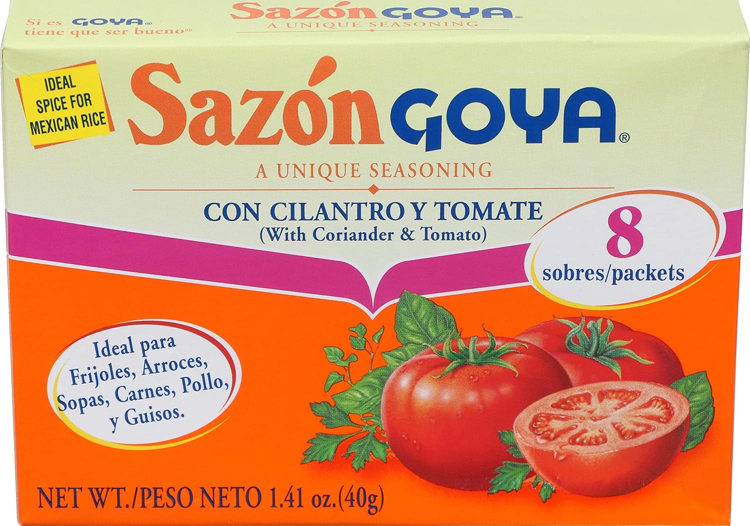 Goya Sazon con cilantro y tomate – 1.41 oz.