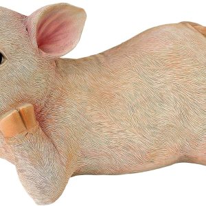 Design Toscano Vogue La estatua del cerdo que descansa, a todo color Design Toscano Vogue La estatua del cerdo que descansa, a todo color