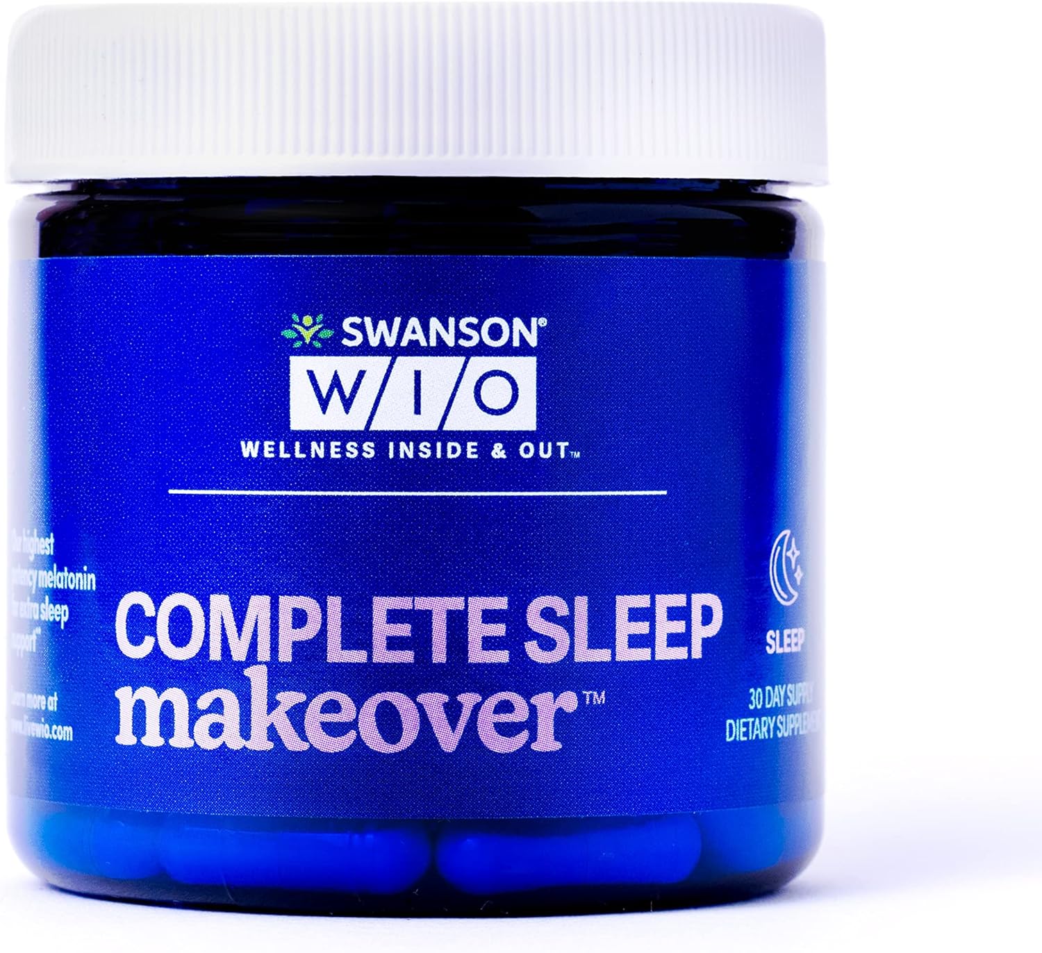 Swanson WIO Complete Sleep Makeover para un mejor sueño, relajación, relajación y apoyo del ciclo del sueño circadiano extra fuerte, melatonina 10