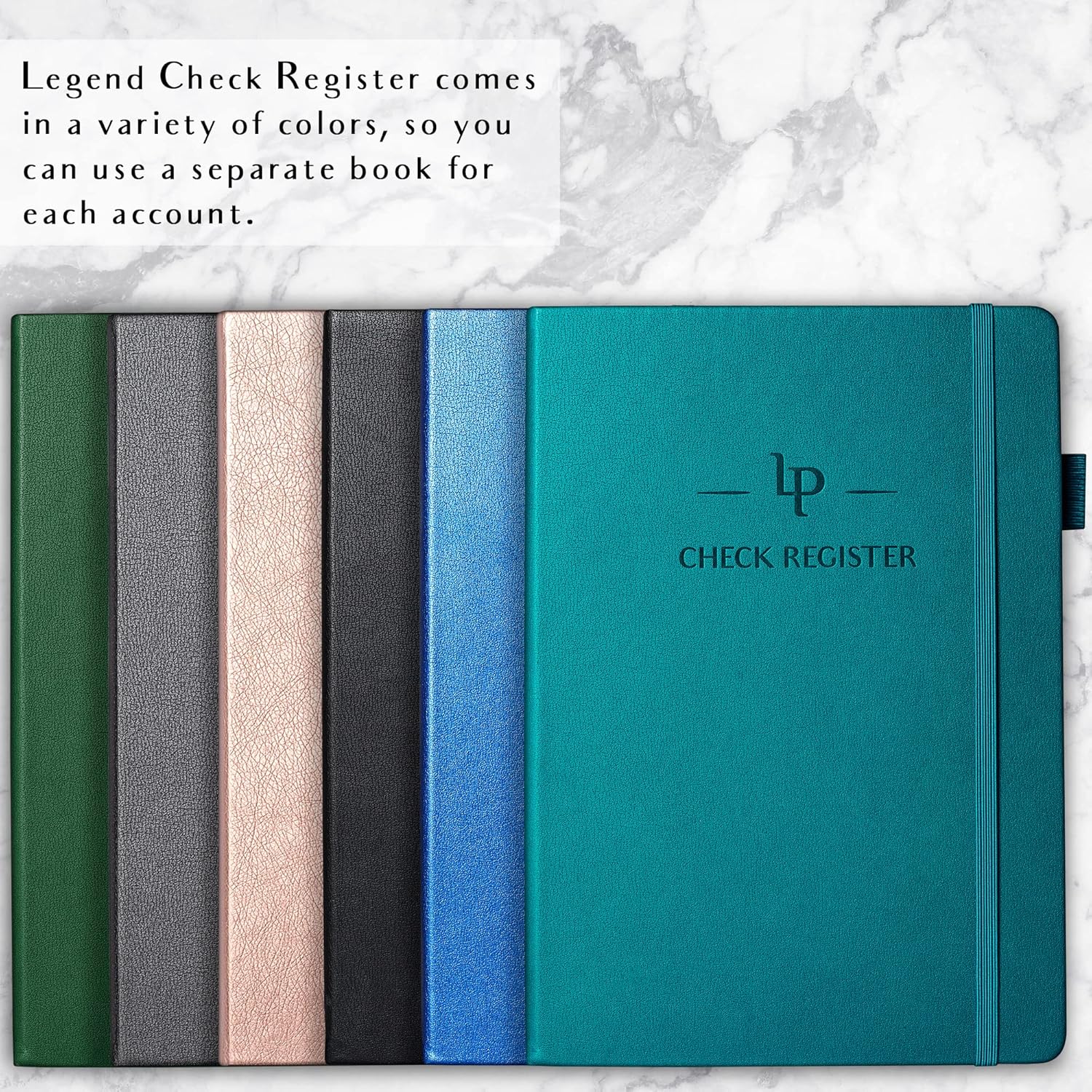 Legend Planner Libro de registro de cheques – Libro contable para pequeñas empresas y uso personal – Registro de chequera para rastrear